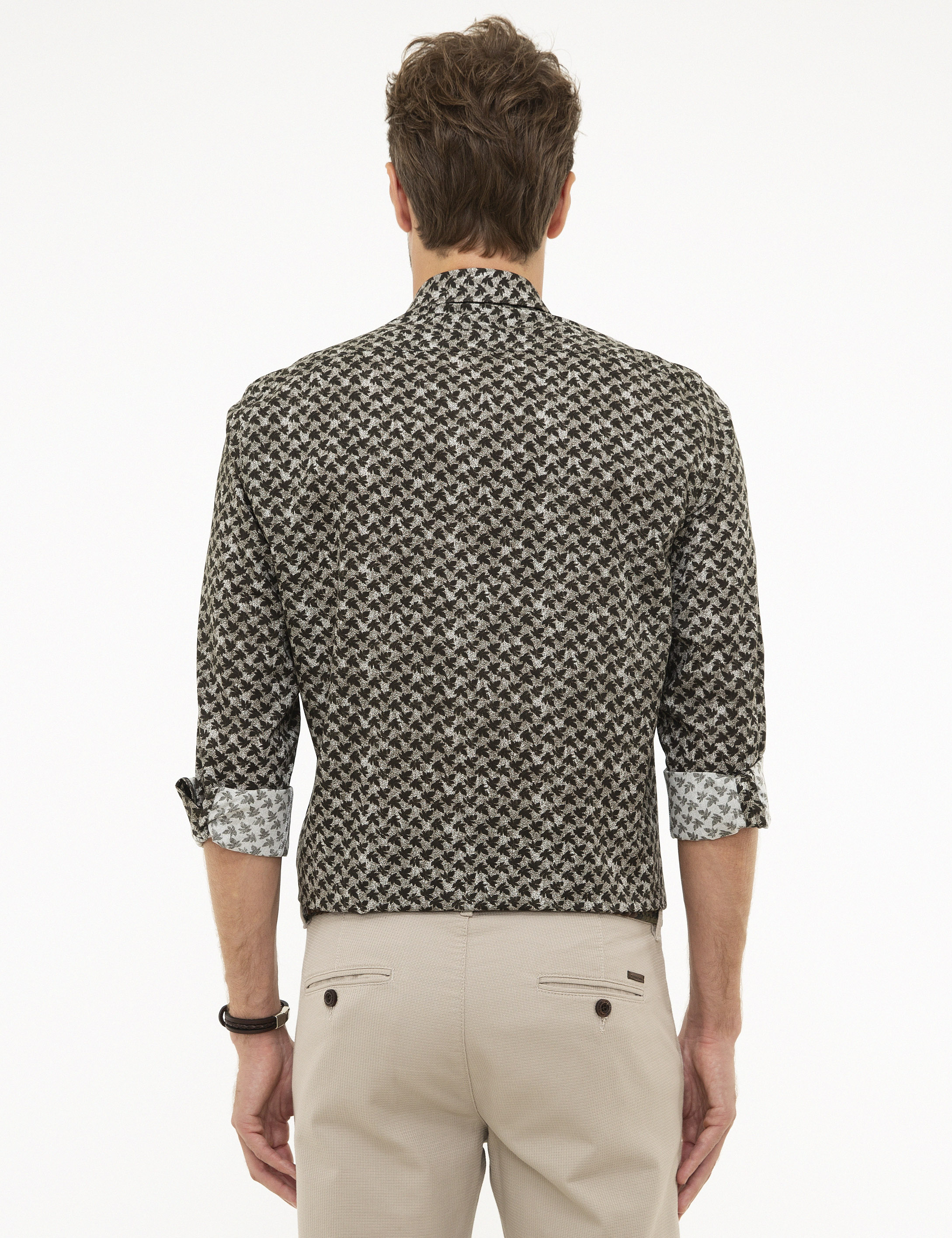 Koyu Yeşil Slim Fit Gömlek - 50209565010