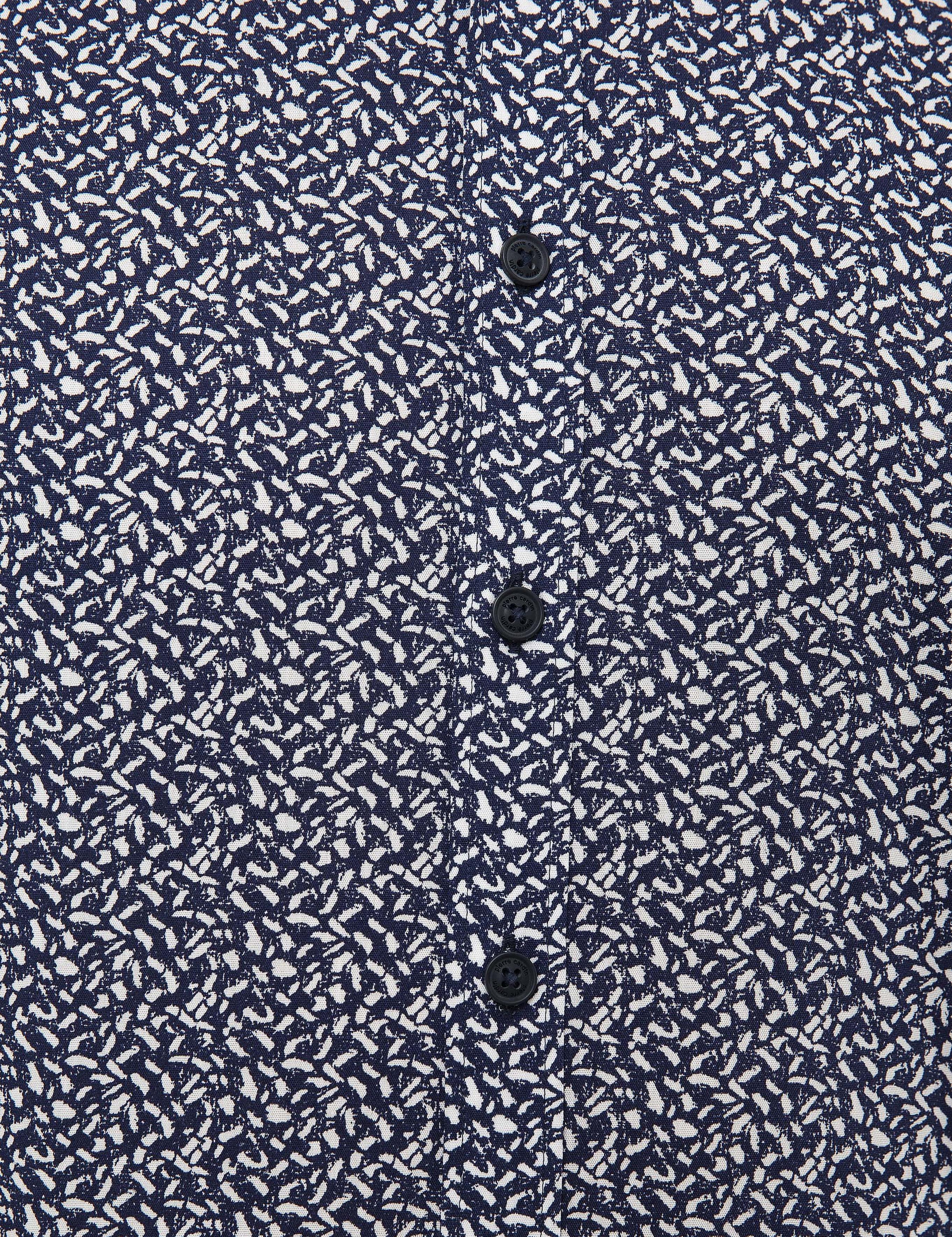 Lacivert Slim Fit Uzun Kollu Gömlek