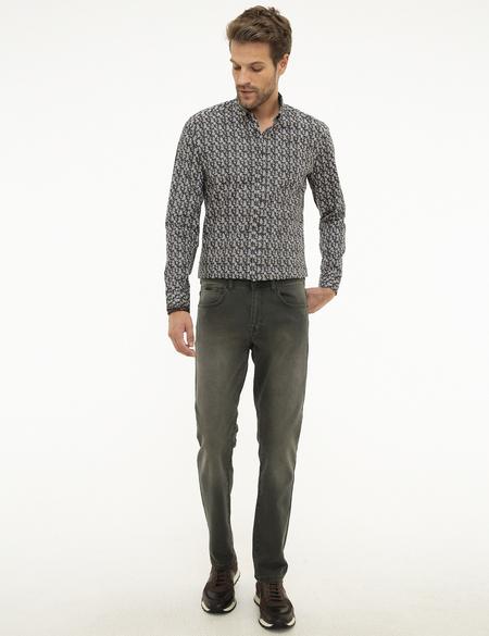 Kahverengi Slim Fit Uzun Kollu Gömlek - 50209320015