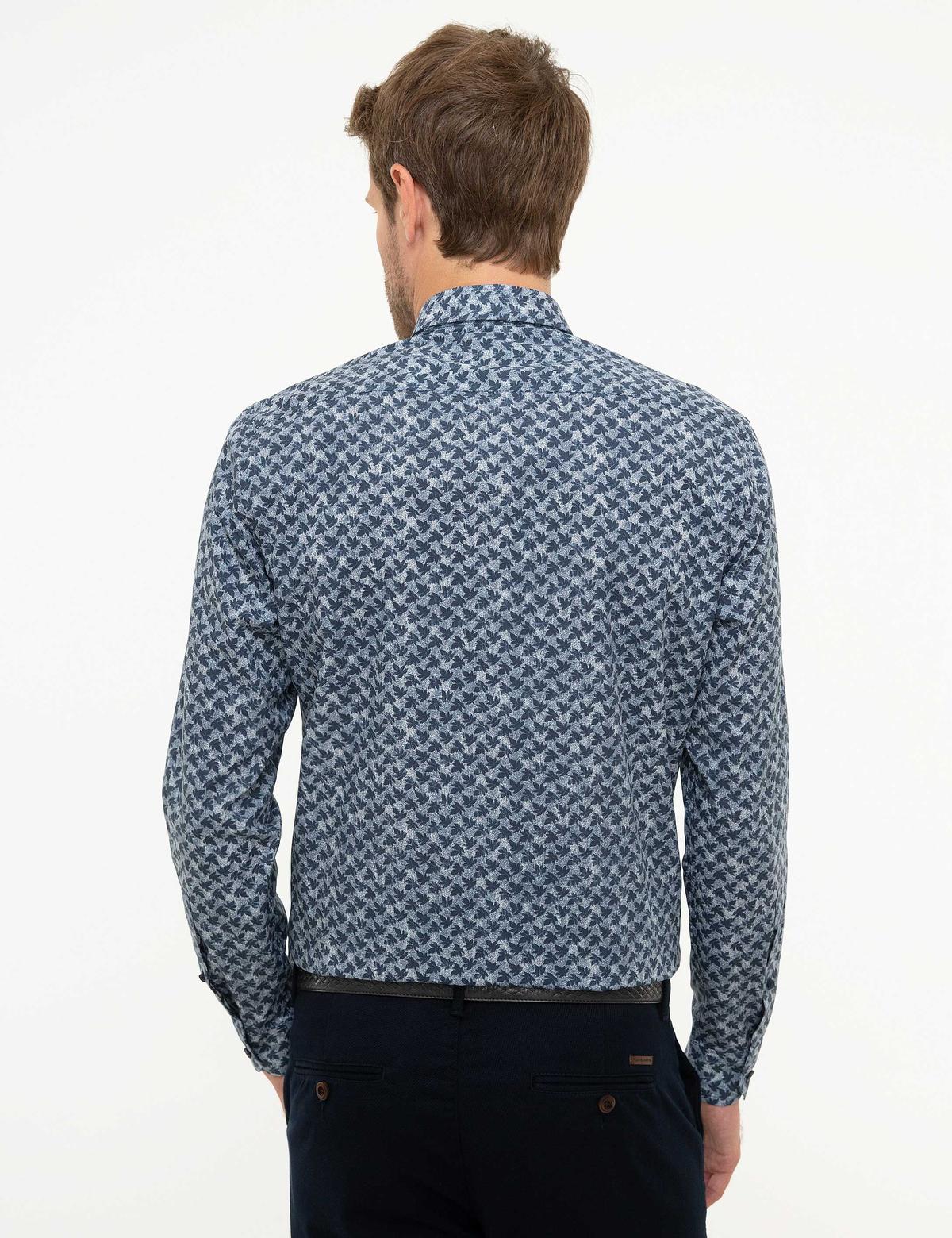 Lacivert Slim Fit Uzun Kollu Gömlek - 50209565001