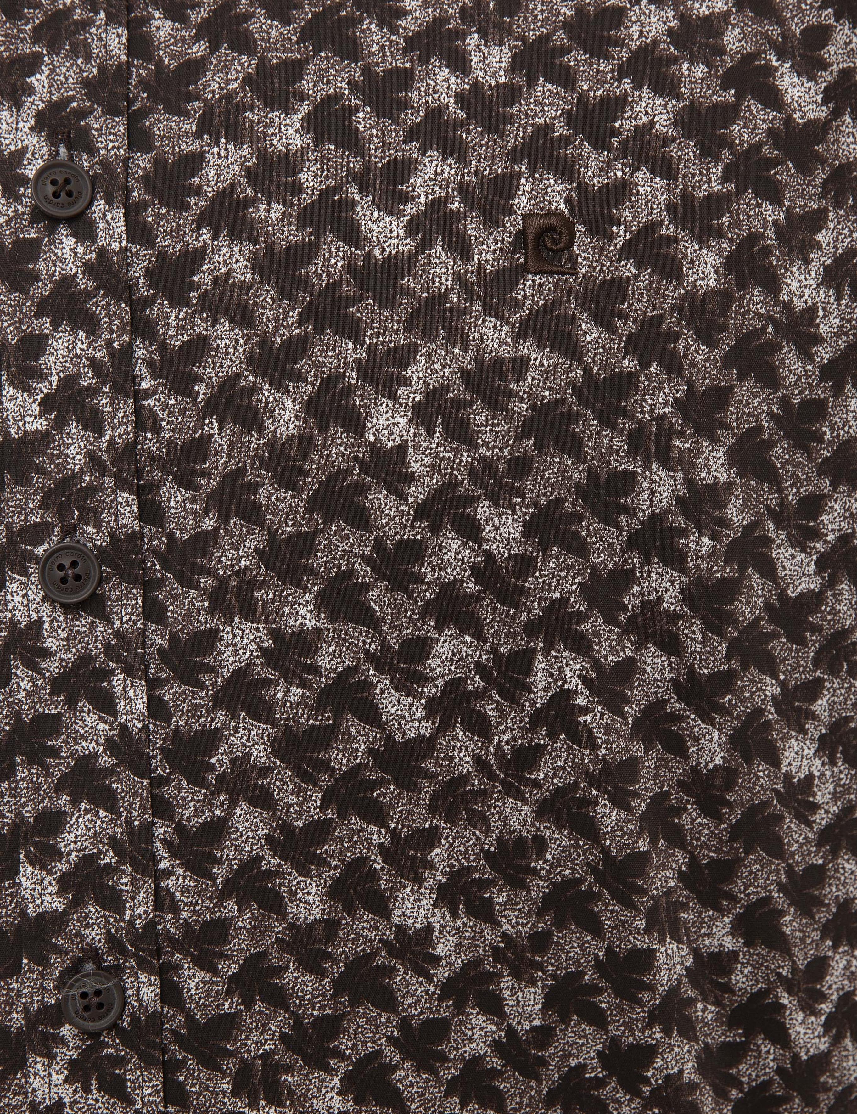 Kahverengi Slim Fit Uzun Kollu Gömlek