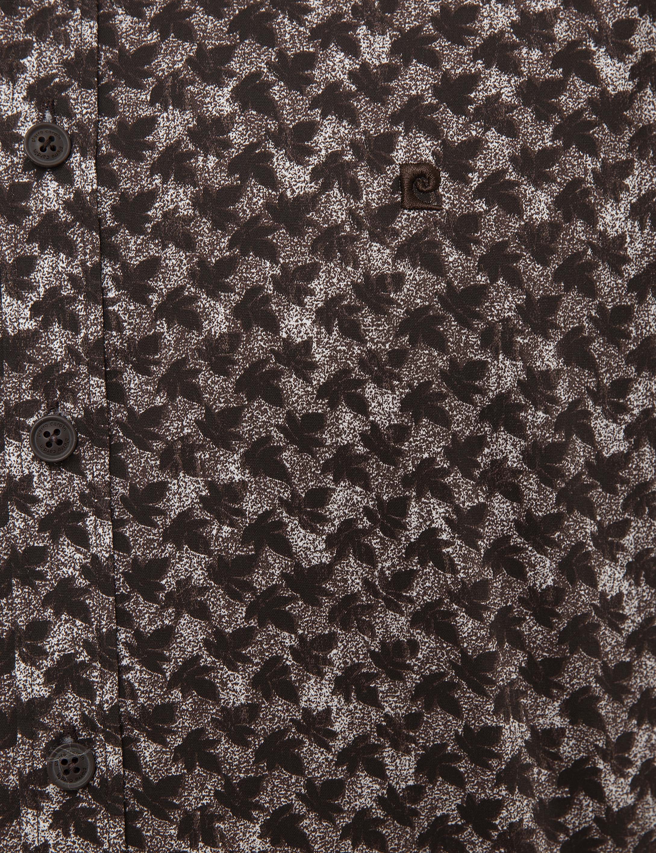 Kahverengi Slim Fit Uzun Kollu Gömlek