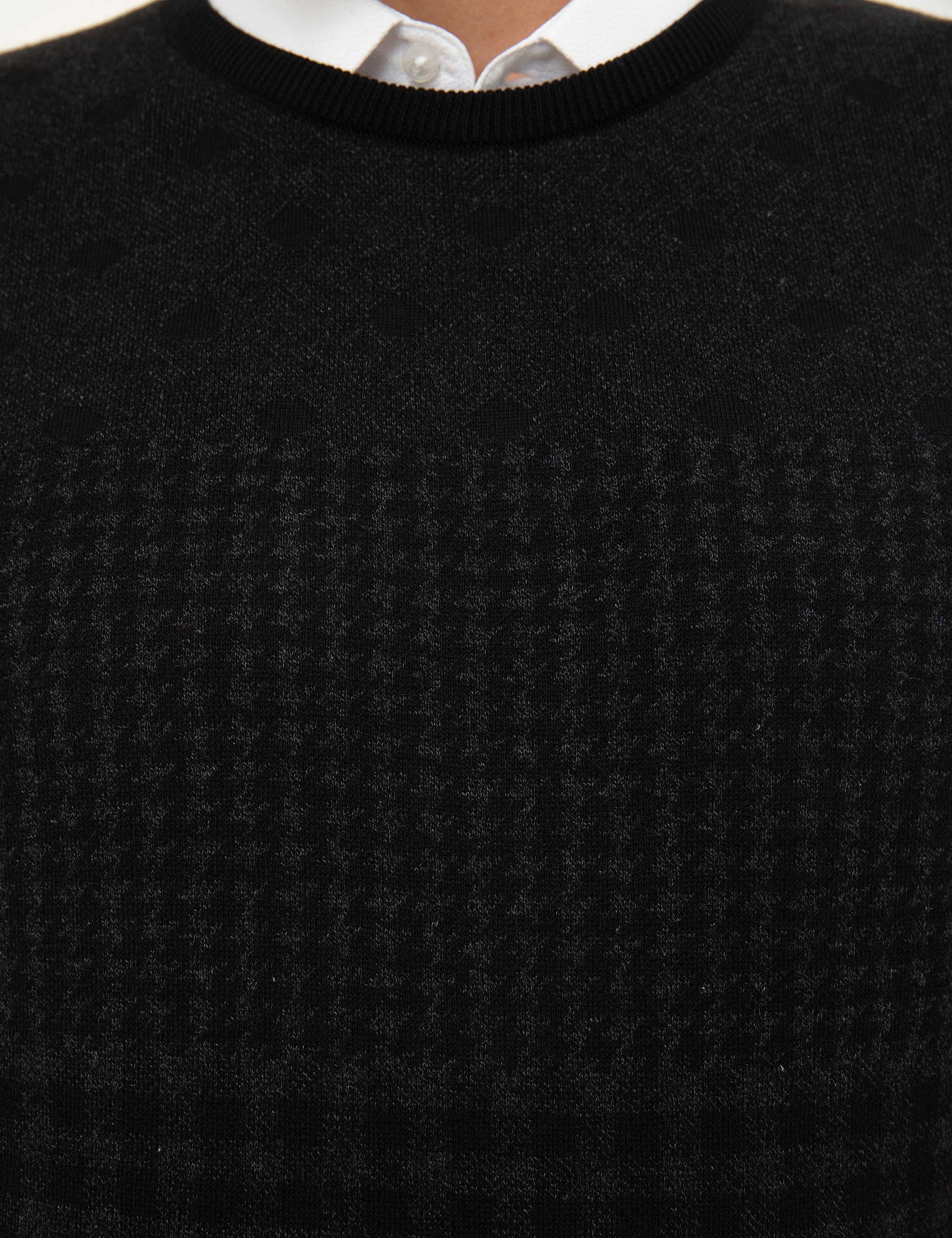 Siyah Slim Fit Triko Kazak