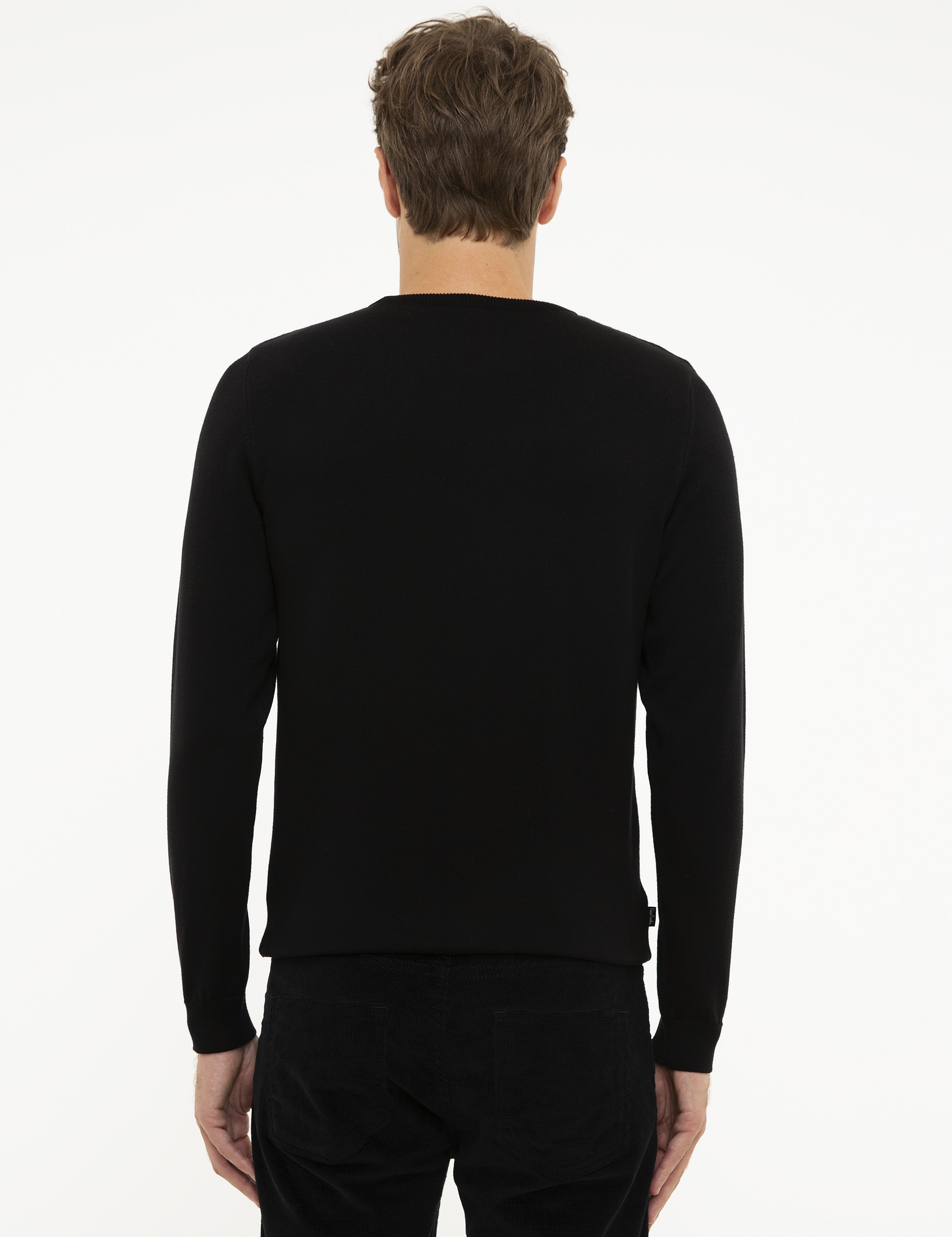 Siyah Slim Fit Kazak