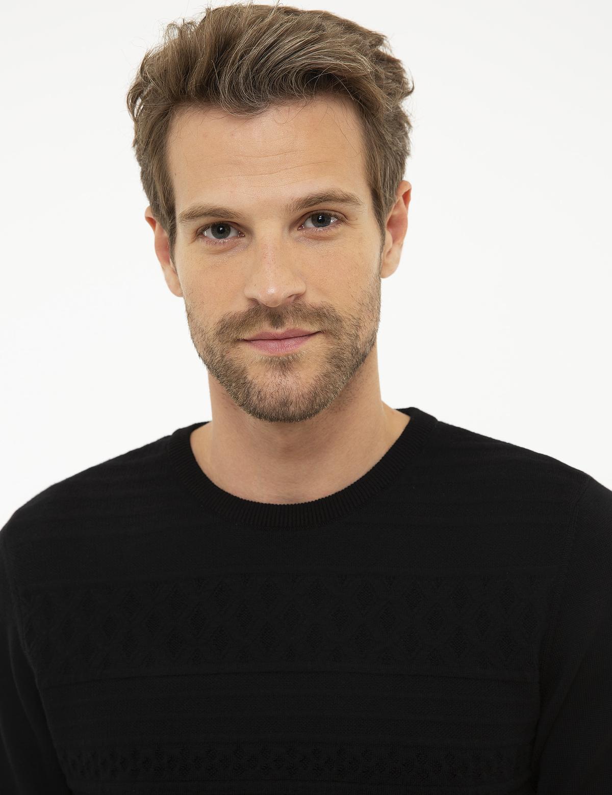 Siyah Slim Fit Kazak - 50209912006