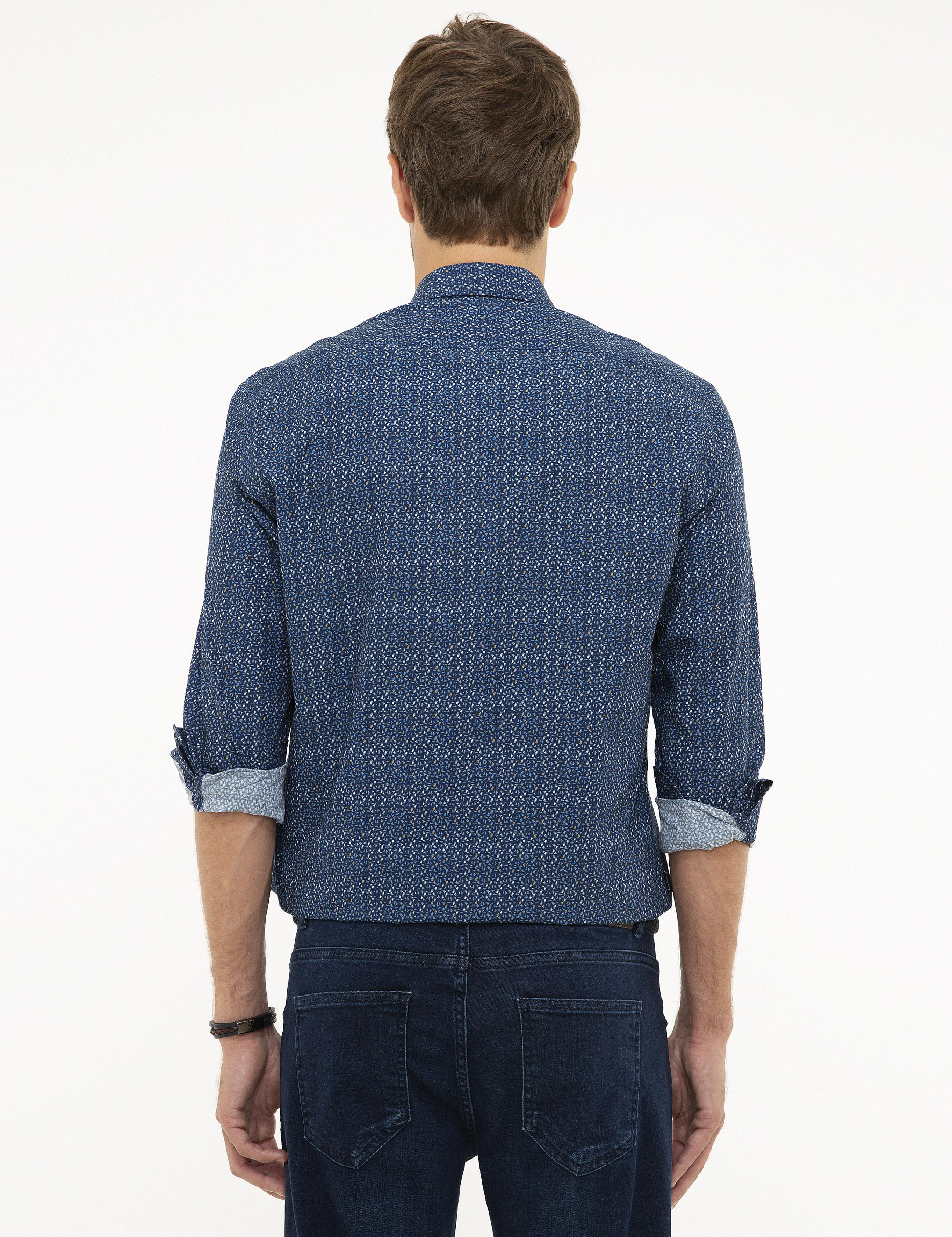 Lacivert Slim Fit Gömlek