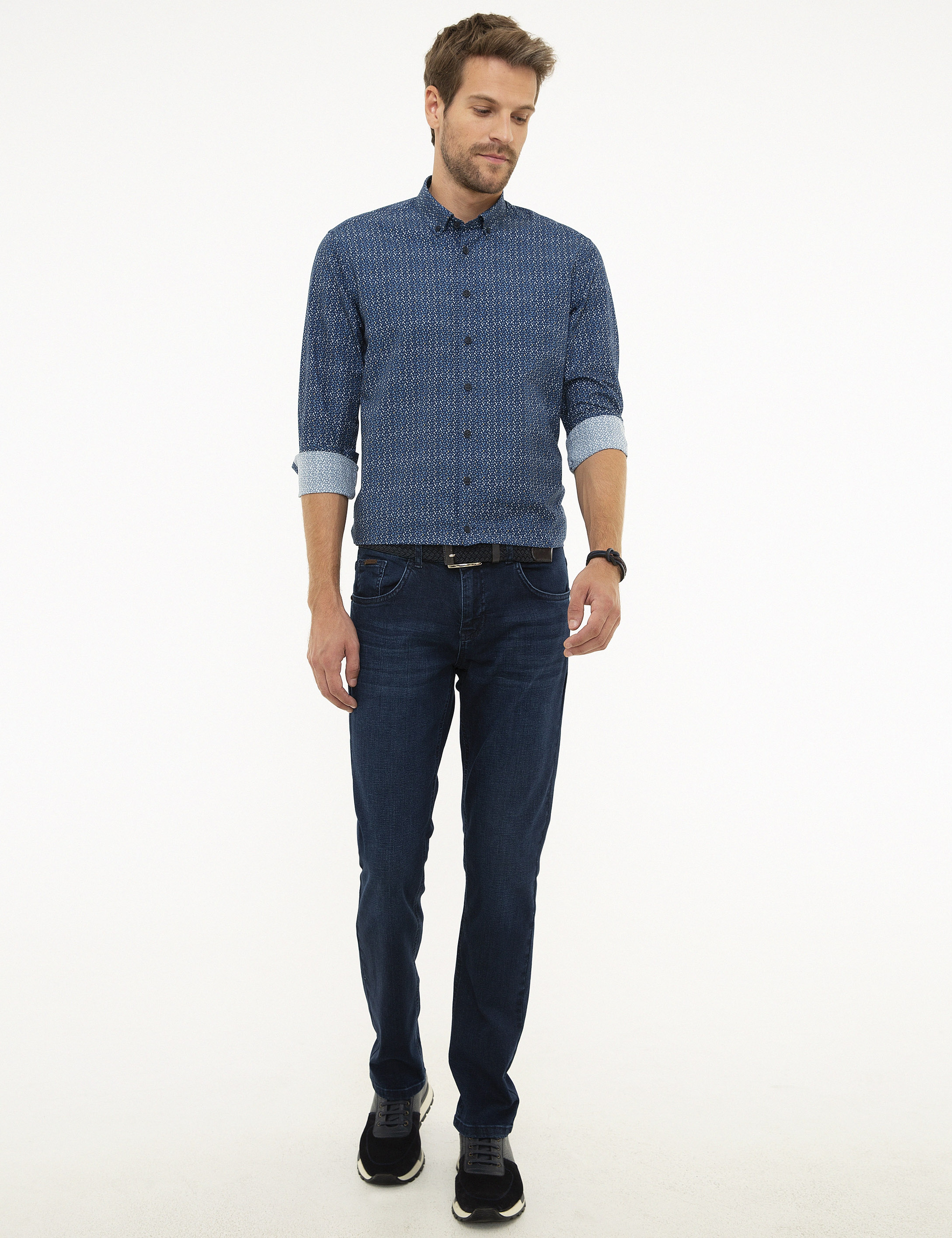Lacivert Slim Fit Gömlek