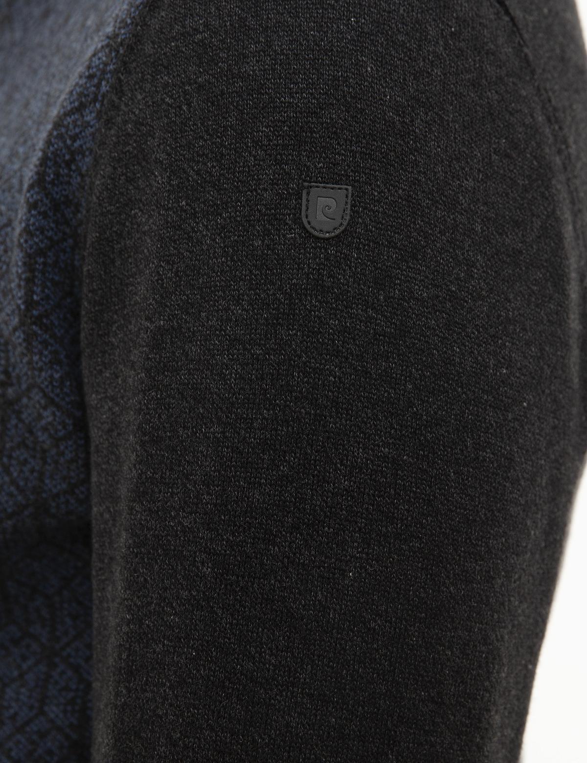 Antrasit Melanj Slim Fit Triko Kazak - 50209919034