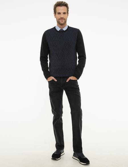 Antrasit Melanj Slim Fit Triko Kazak - 50209919034