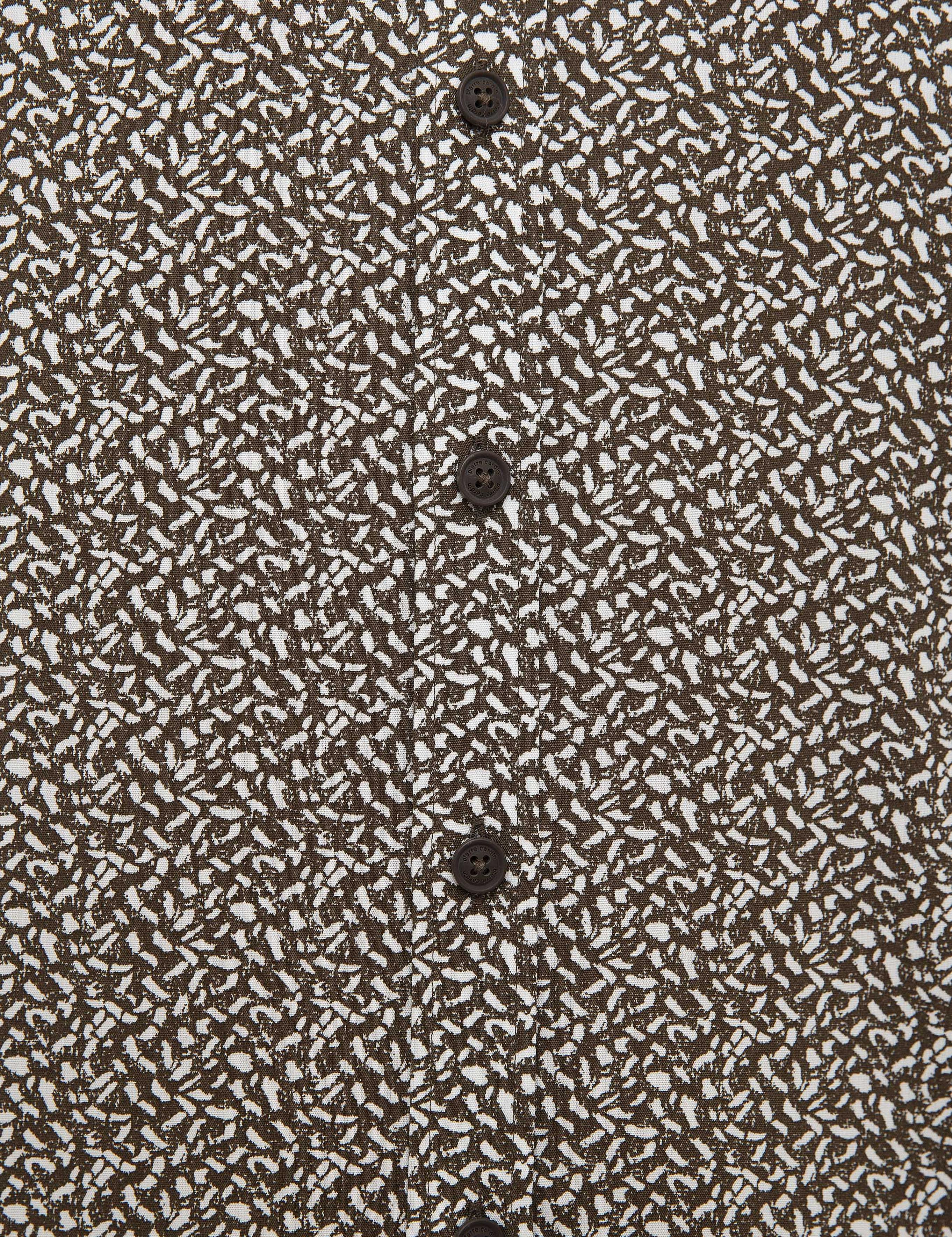 Kahverengi Slim Fit Uzun Kollu Gömlek