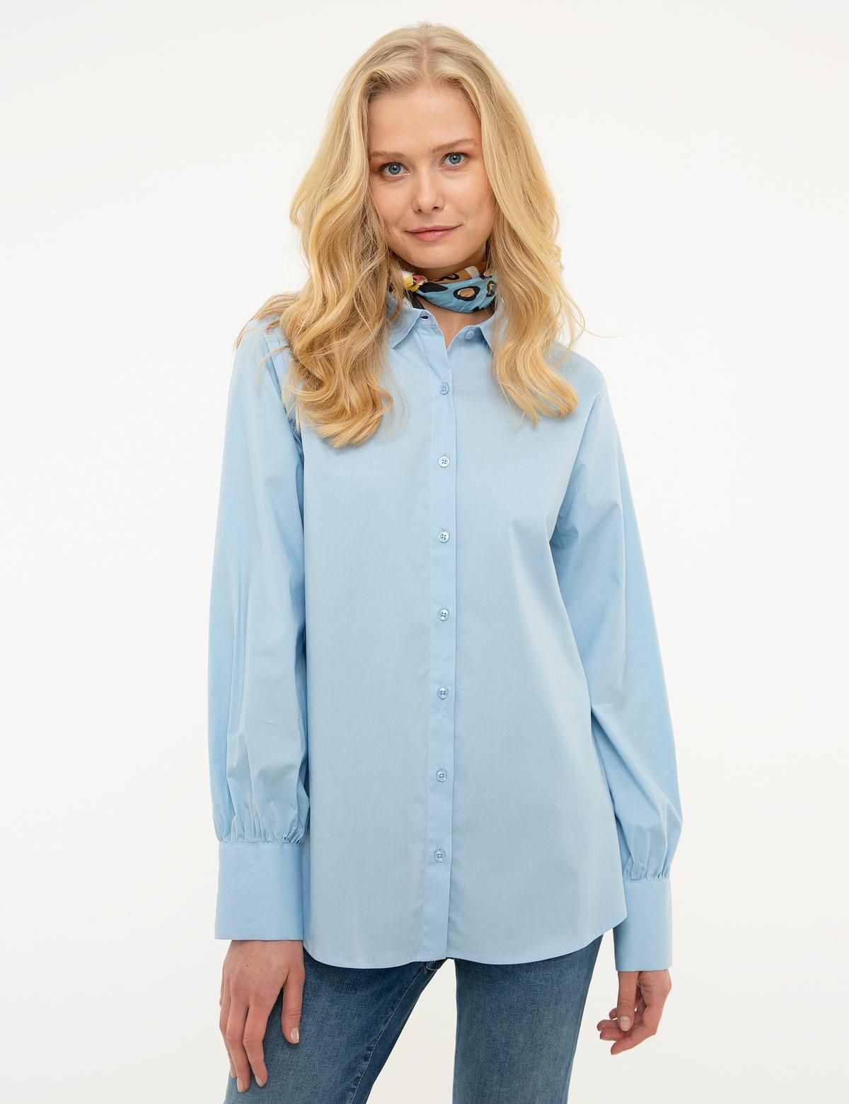 Açık Mavi Regular Fit Uzun Kollu Gömlek - 50209159005