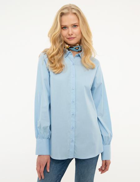 Açık Mavi Regular Fit Uzun Kollu Gömlek - 50209159005