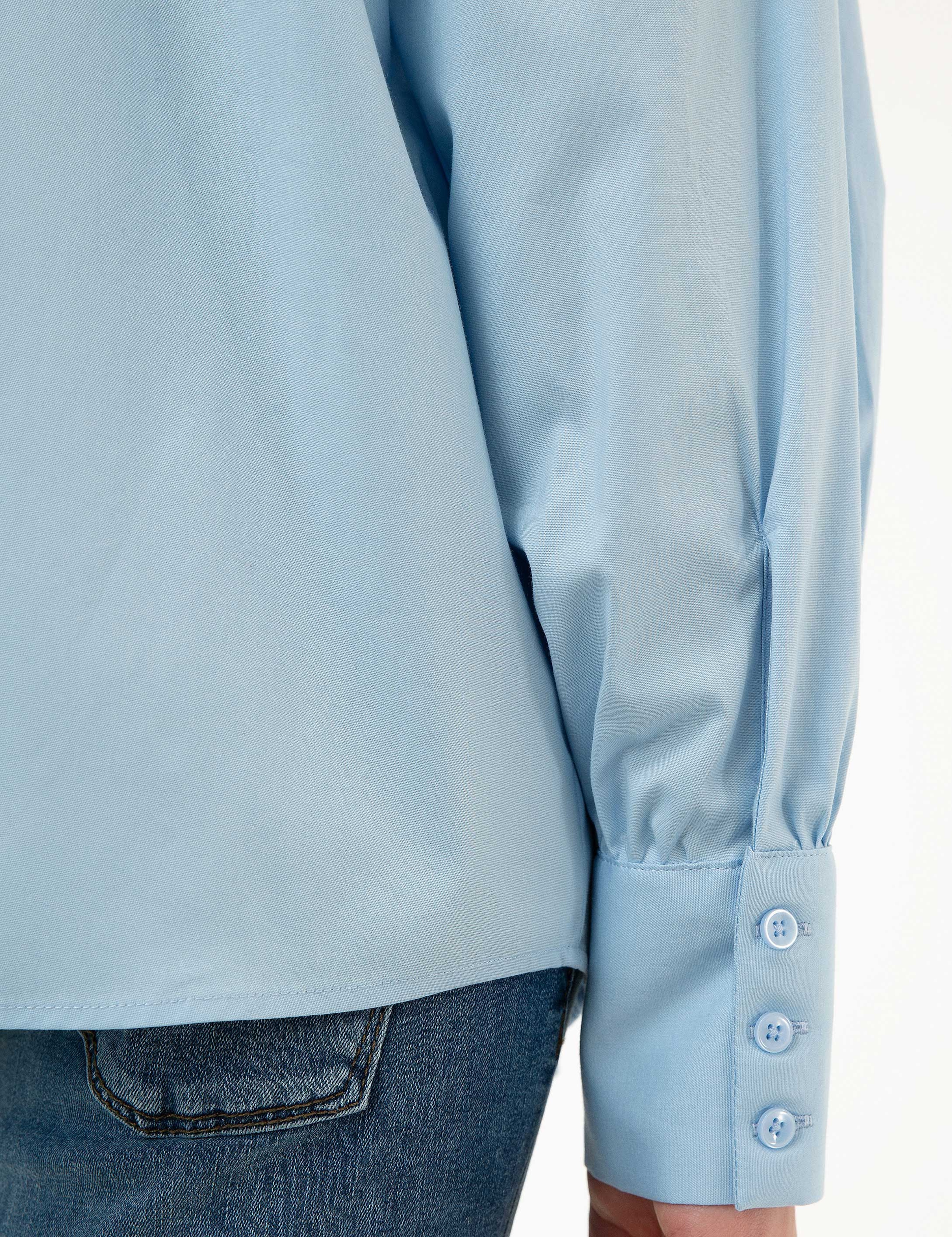 Açık Mavi Regular Fit Uzun Kollu Gömlek - Image 5