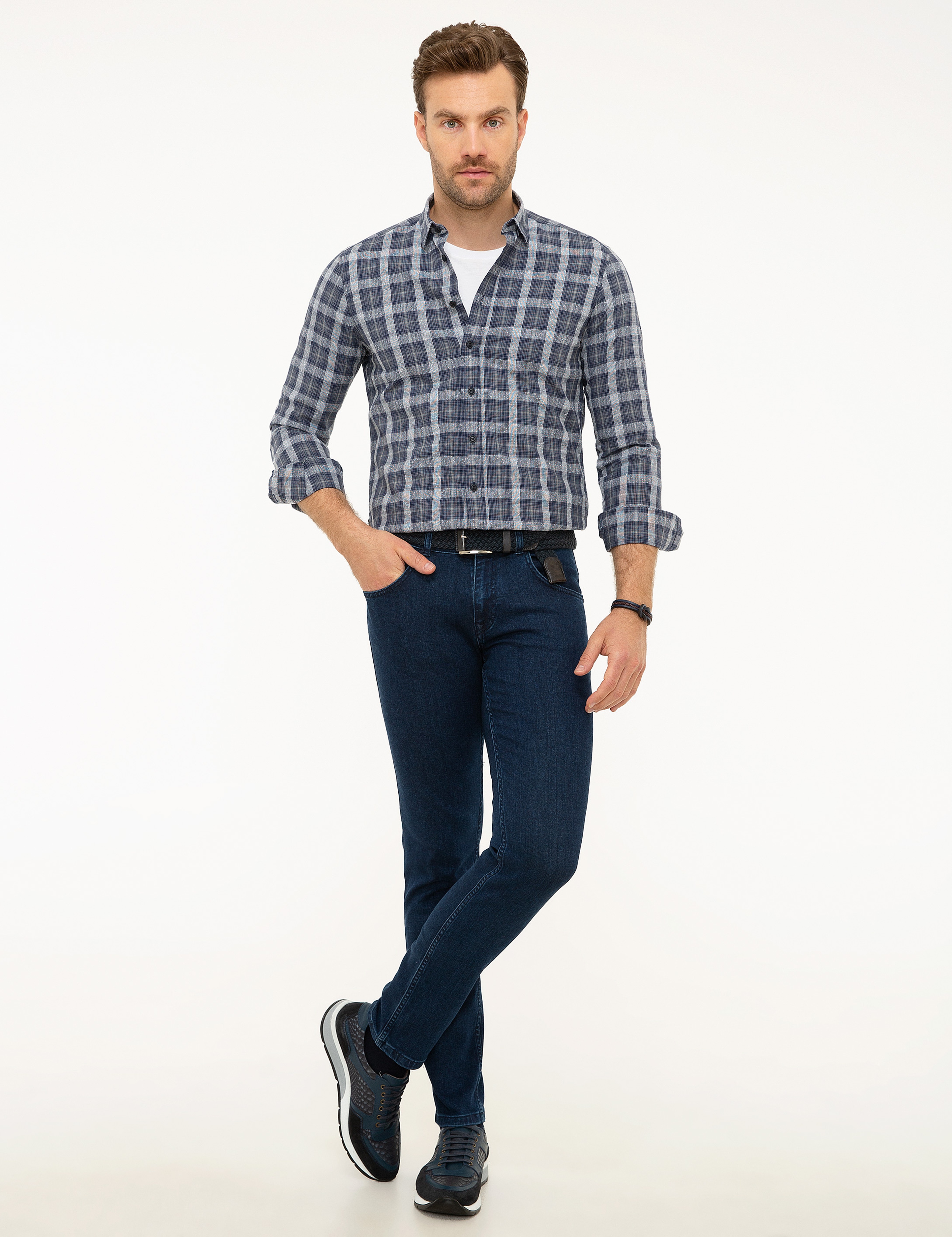 Lacivert Slim Fit Gömlek - Image 4