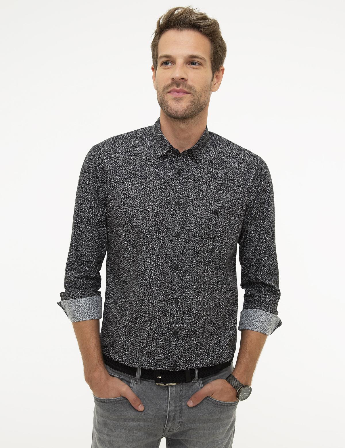 Siyah Slim Fit Gömlek