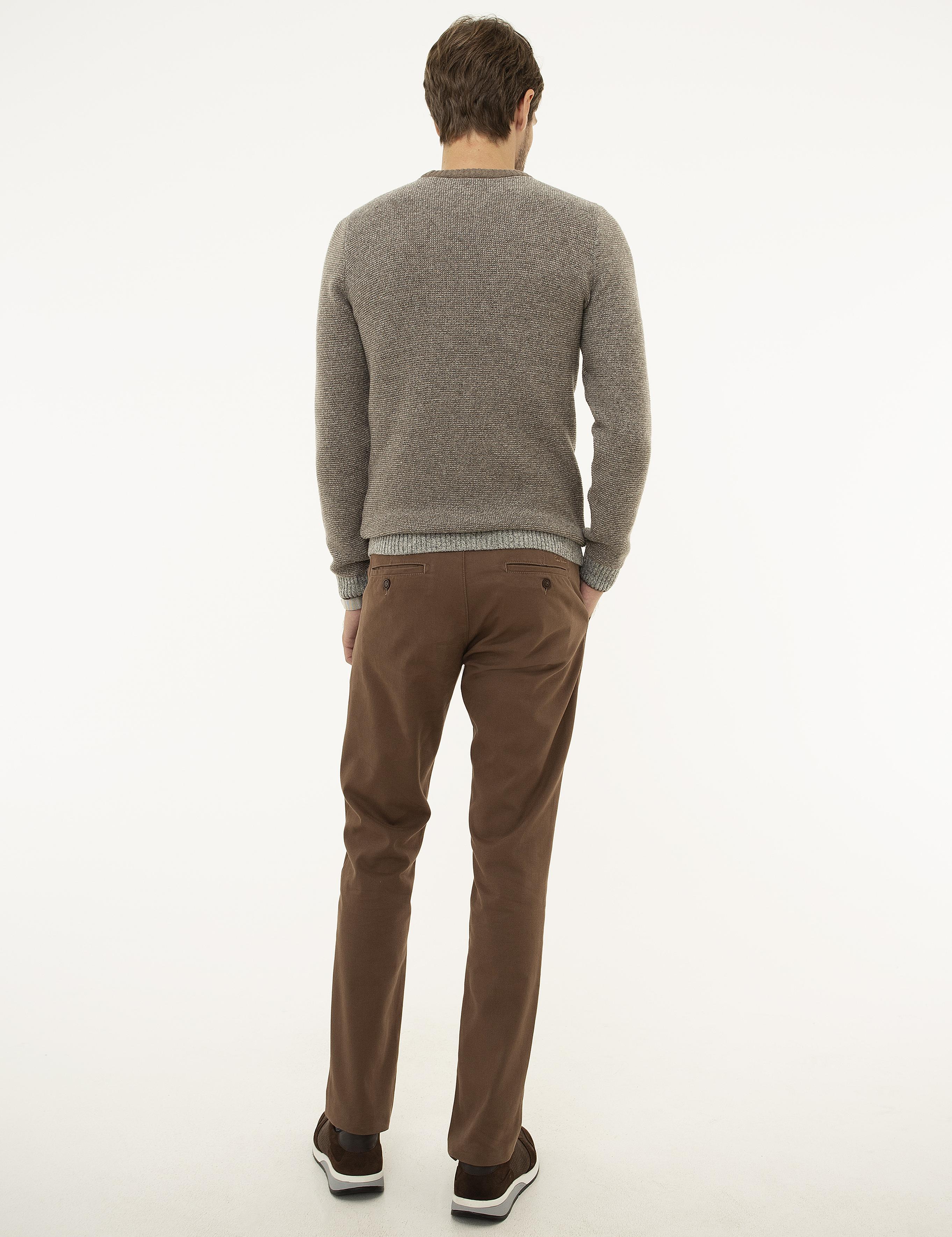 Camel Slim Fit Kanvas Pantolon
