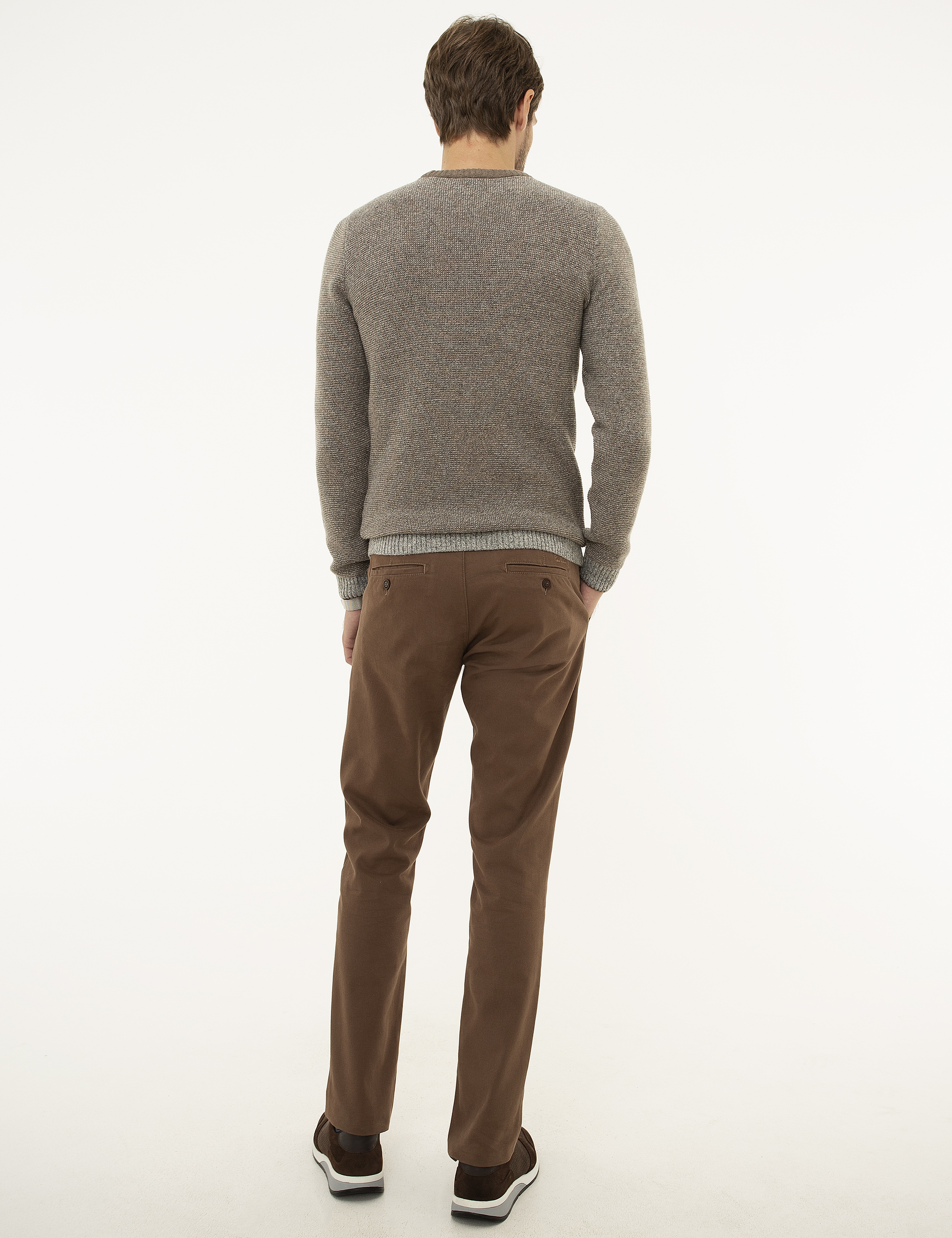 Camel Slim Fit Kanvas Pantolon - Image 3