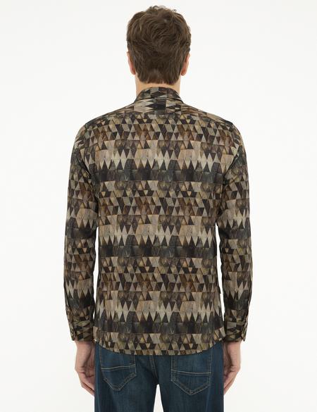 Kahverengi Slim Fit Gömlek - 50213185005