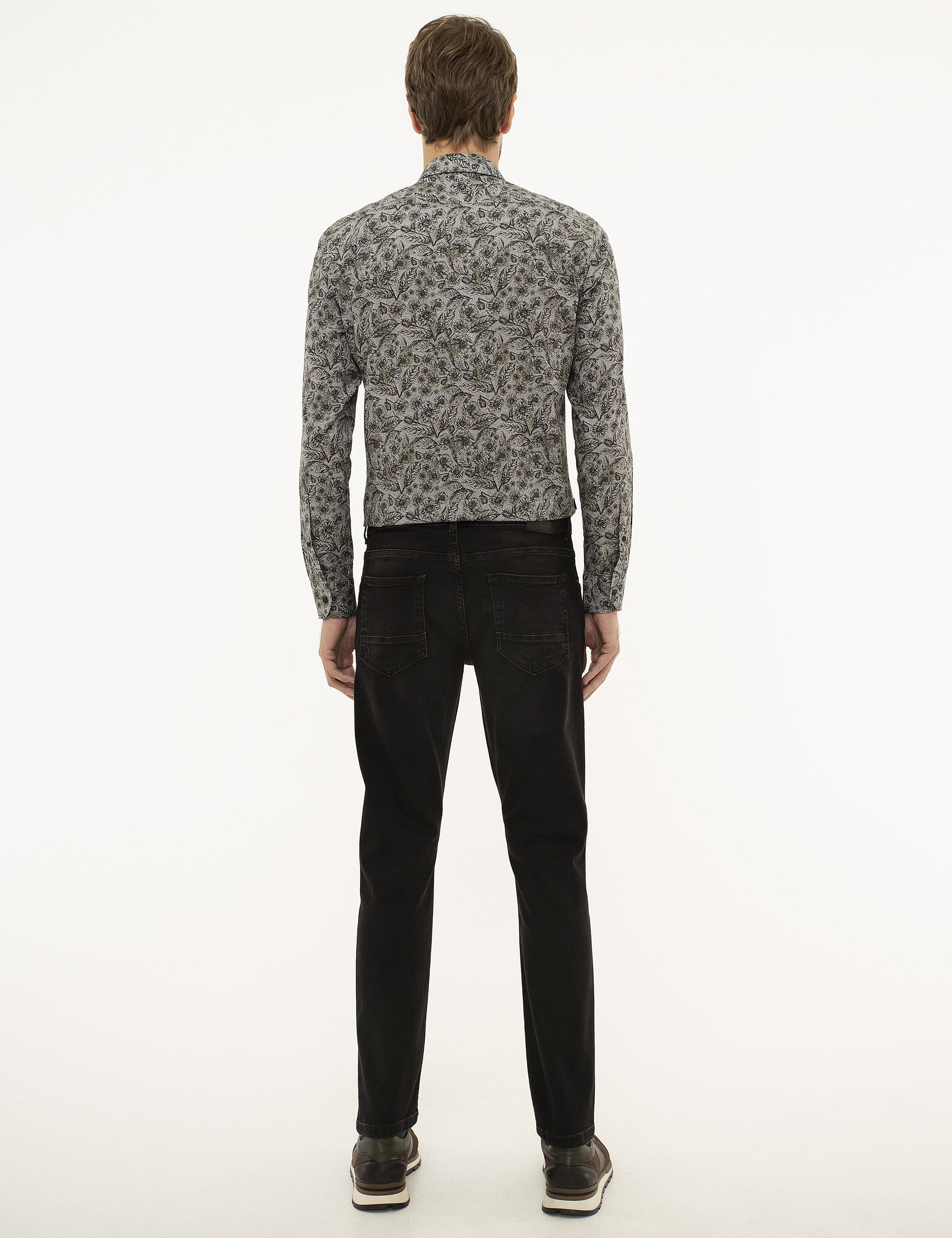 Antrasit Real Slim Fit Denim Pantolon - Image 3