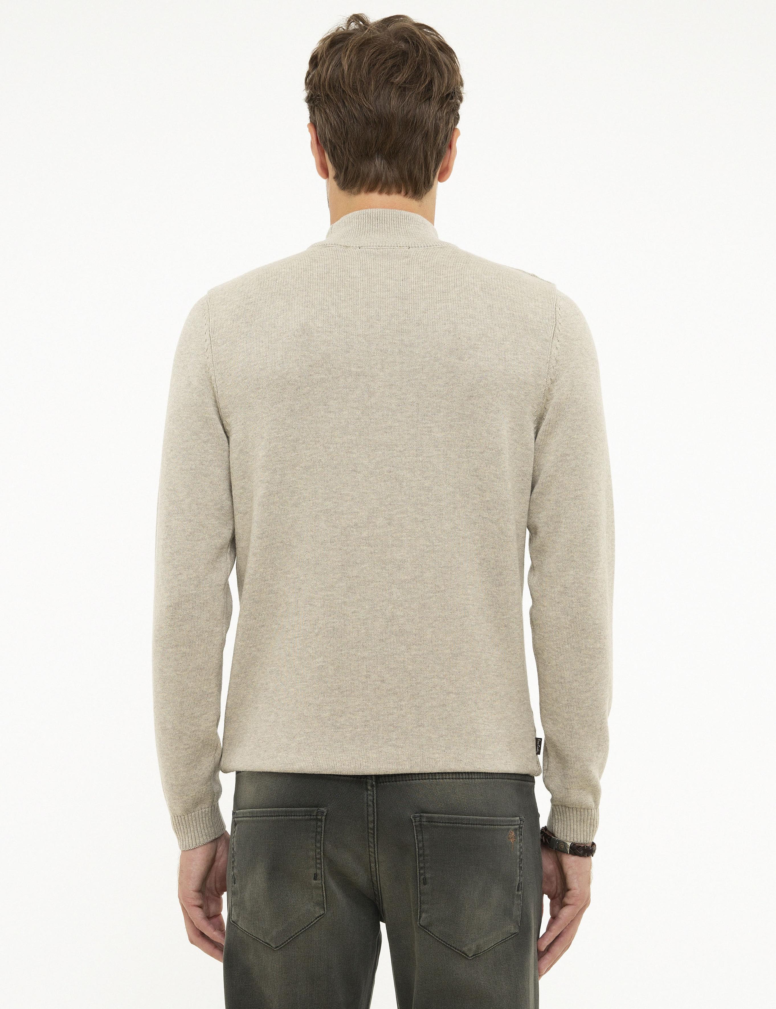 Kum Melanj Slim Fit Triko Kazak