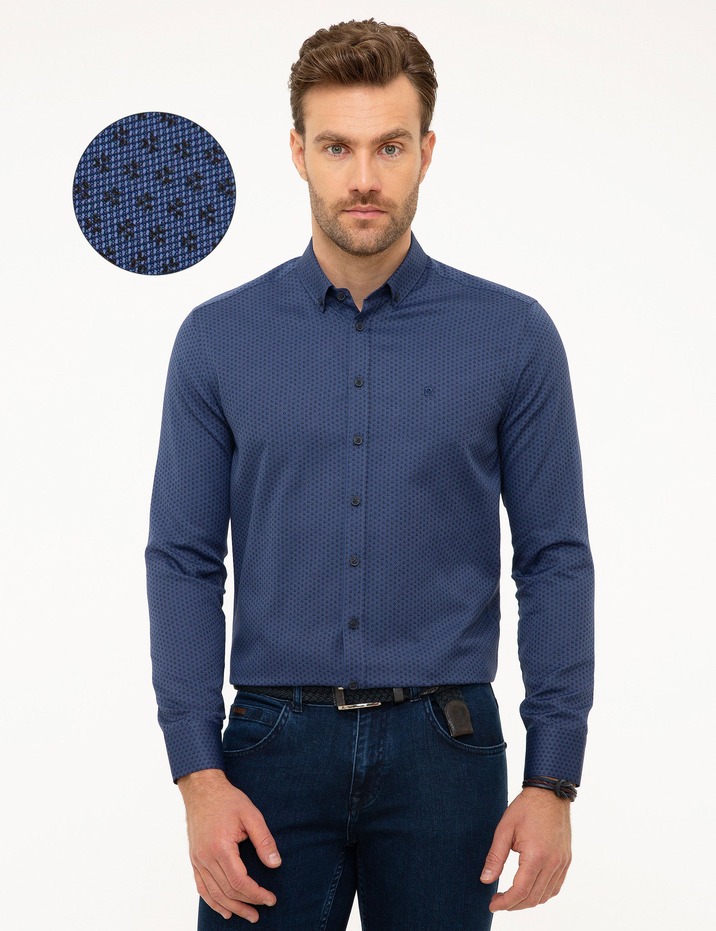 Lacivert Slim Fit Gömlek