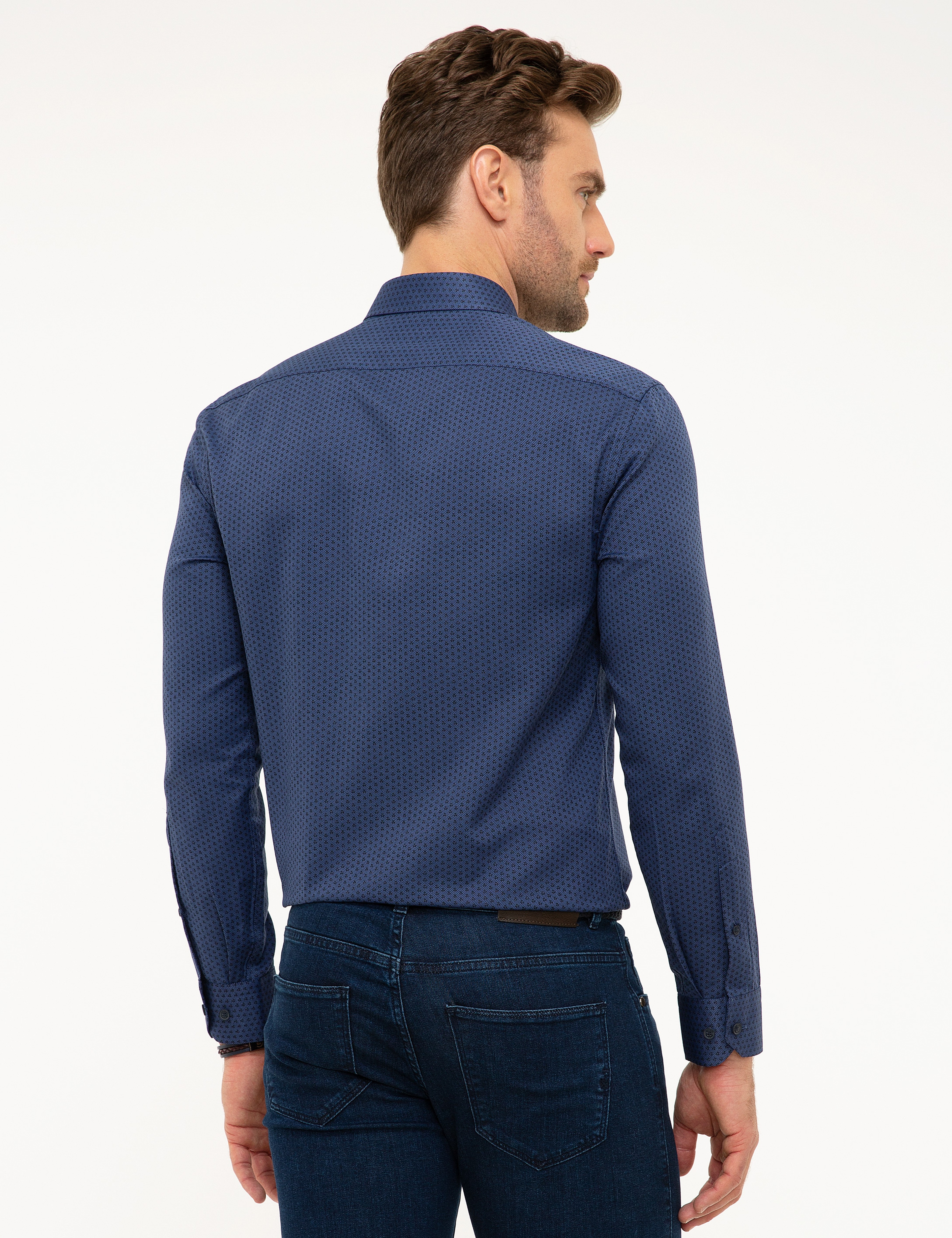 Lacivert Slim Fit Gömlek
