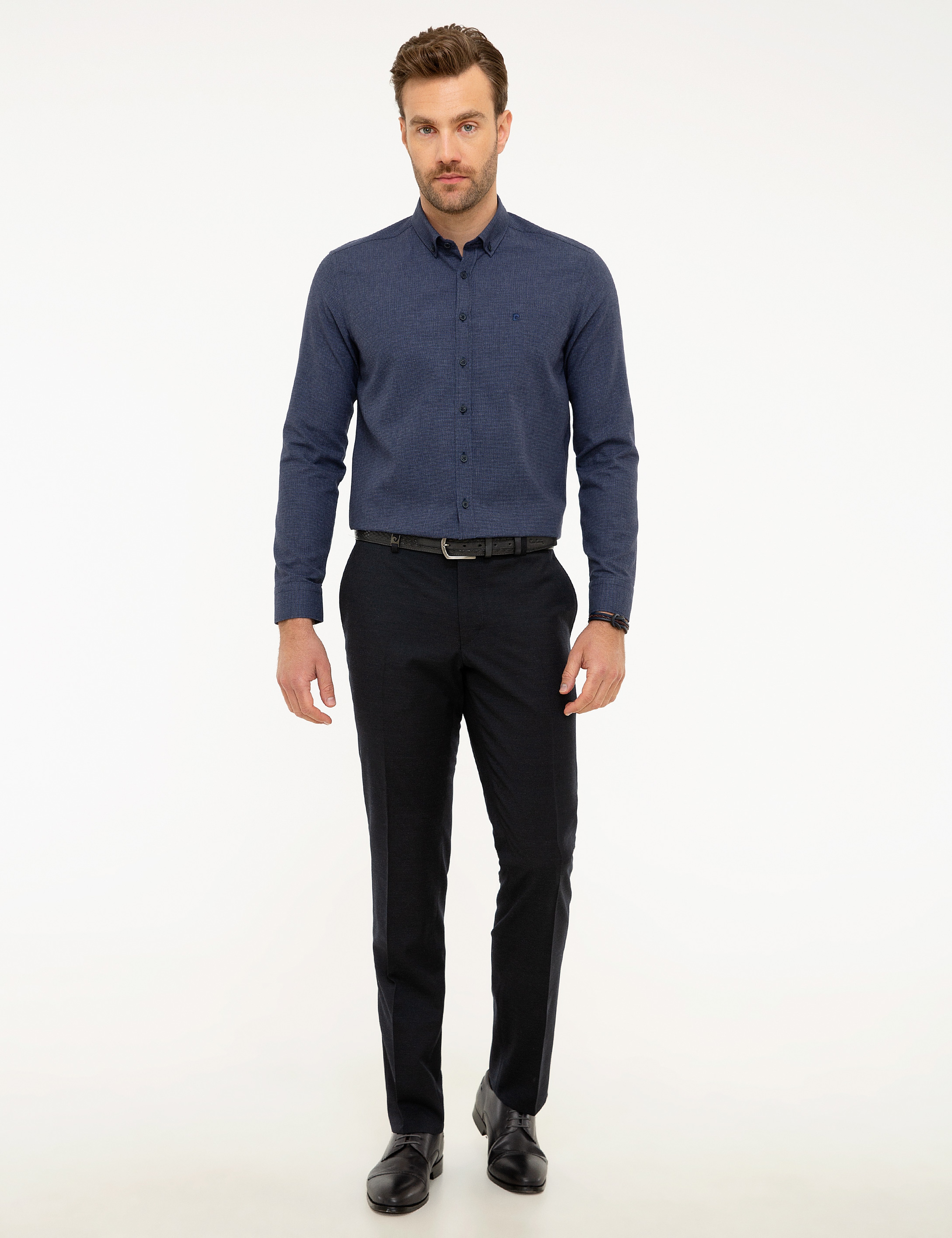 Lacivert Slim Fit Gömlek - Image 4