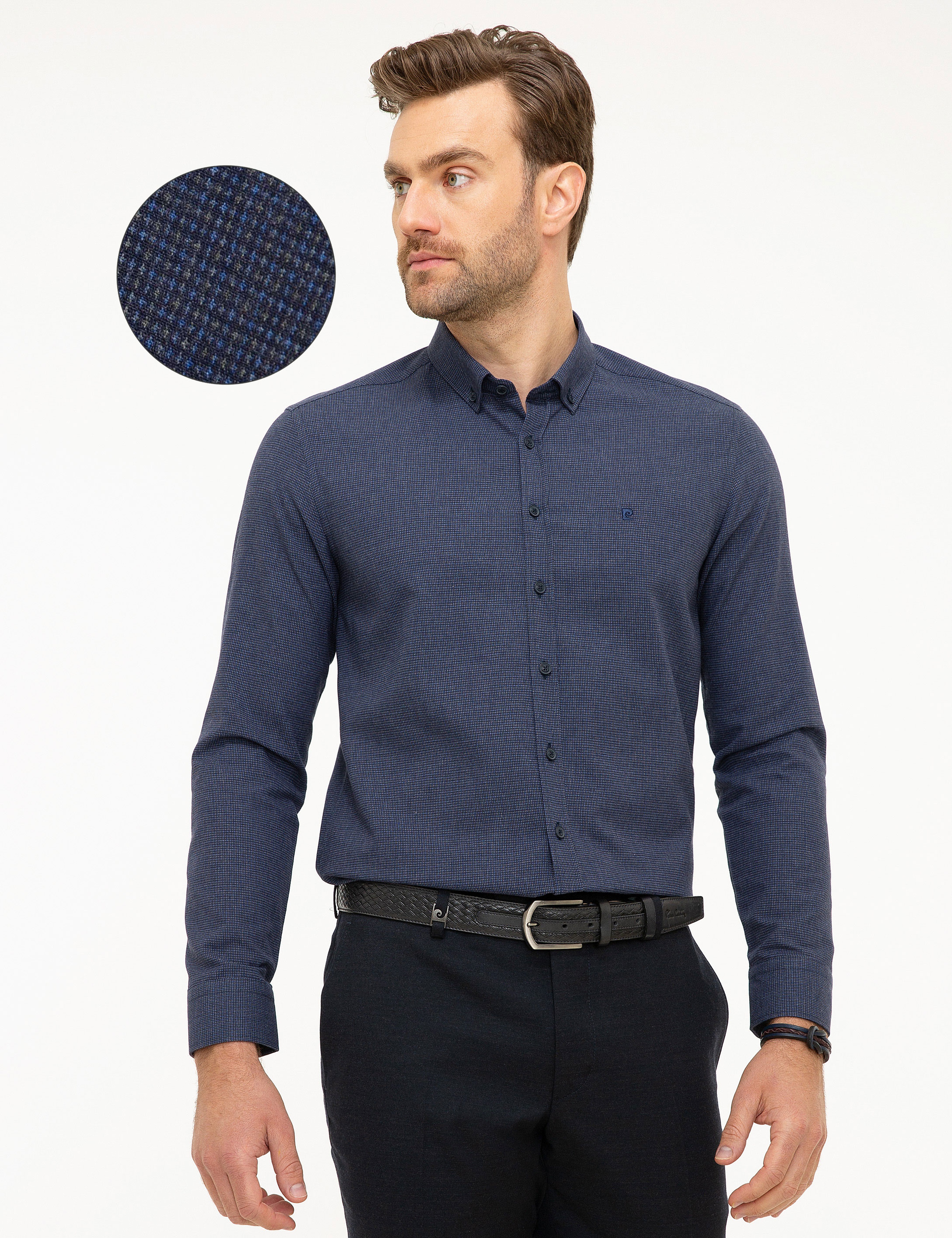 Lacivert Slim Fit Gömlek - Image 1