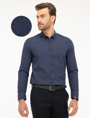 Lacivert Slim Fit Gömlek