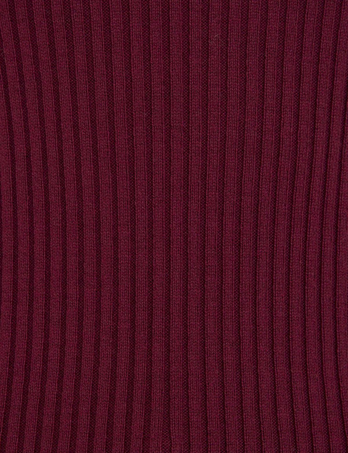 Bordo Slim Fit Bisiklet Yaka Triko Kazak - 50210397006