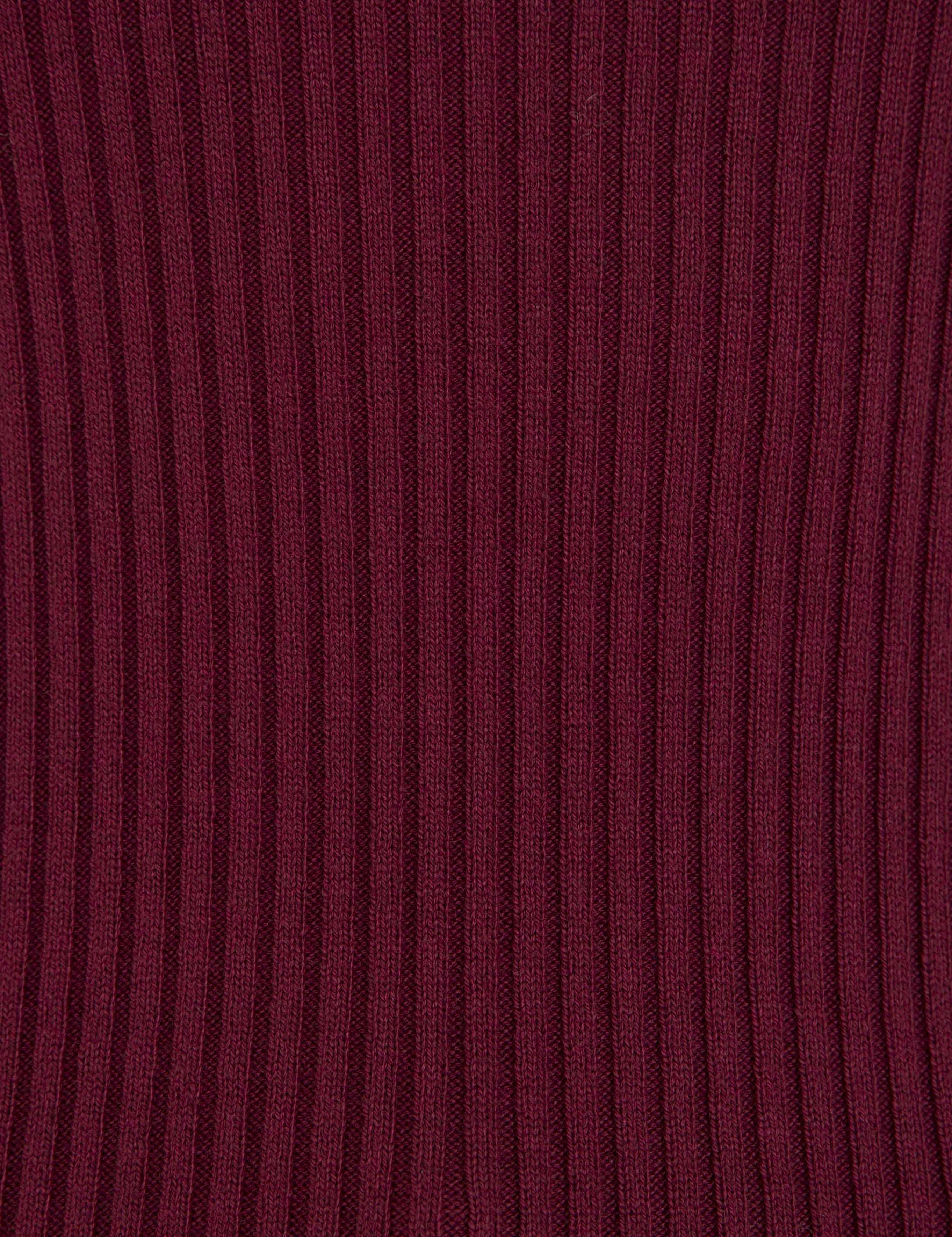Bordo Slim Fit Bisiklet Yaka Triko Kazak