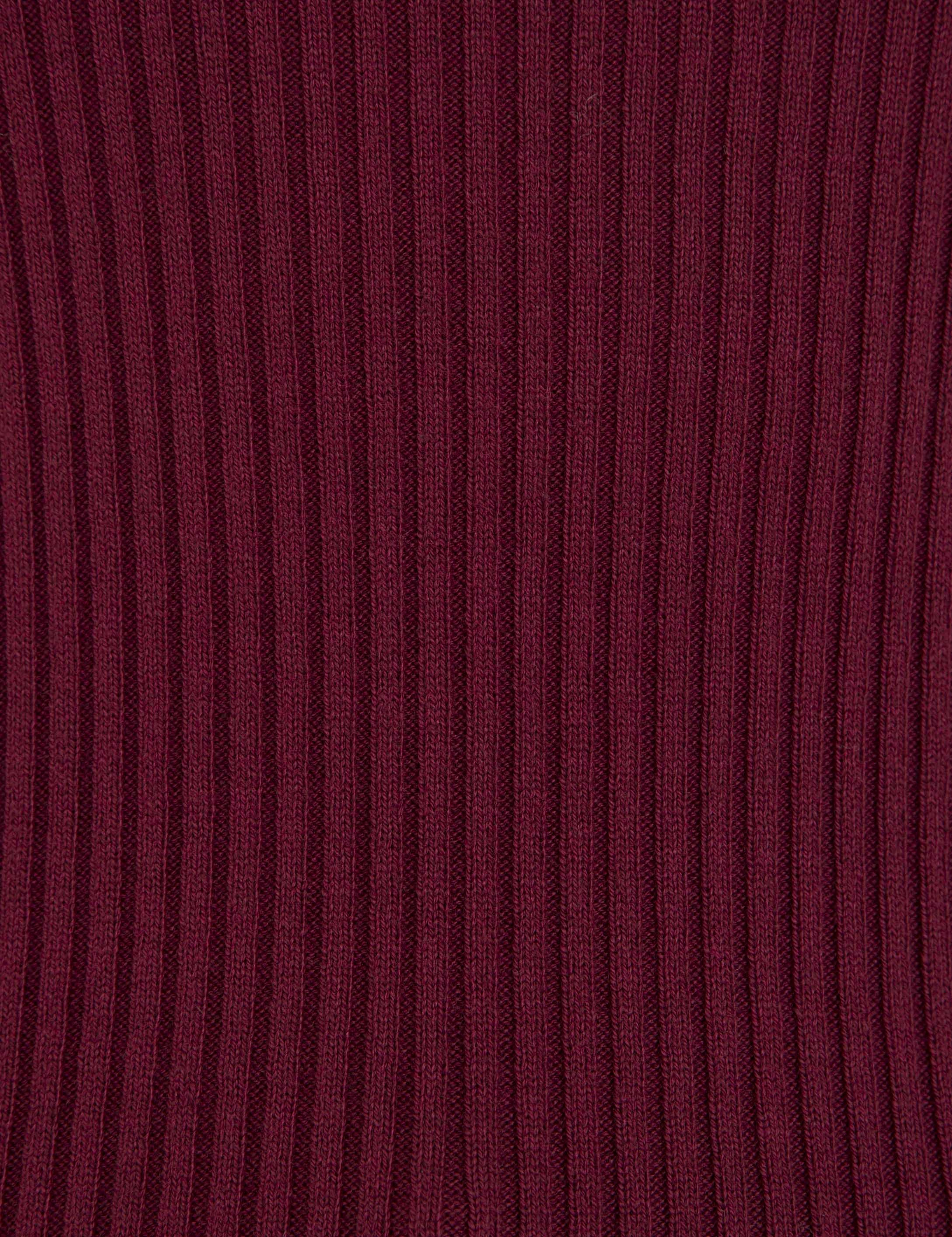 Bordo Slim Fit Bisiklet Yaka Triko Kazak - Image 6