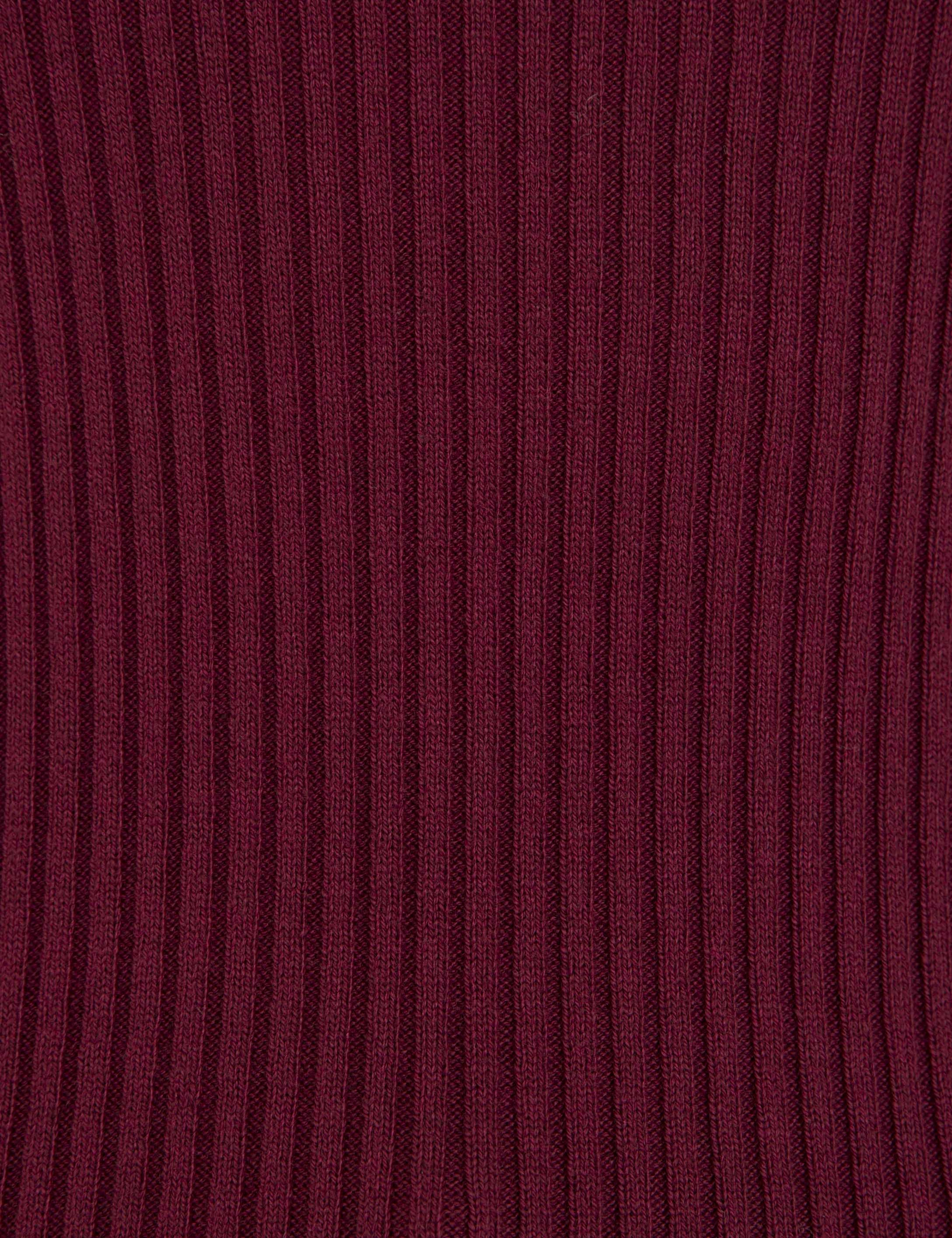 Bordo Slim Fit Bisiklet Yaka Triko Kazak