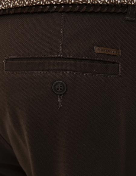 Kahverengi Slim Fit Kanvas Pantolon - 50209800129