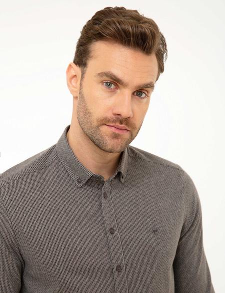 Kahverengi Slim Fit Gömlek - 50209600022