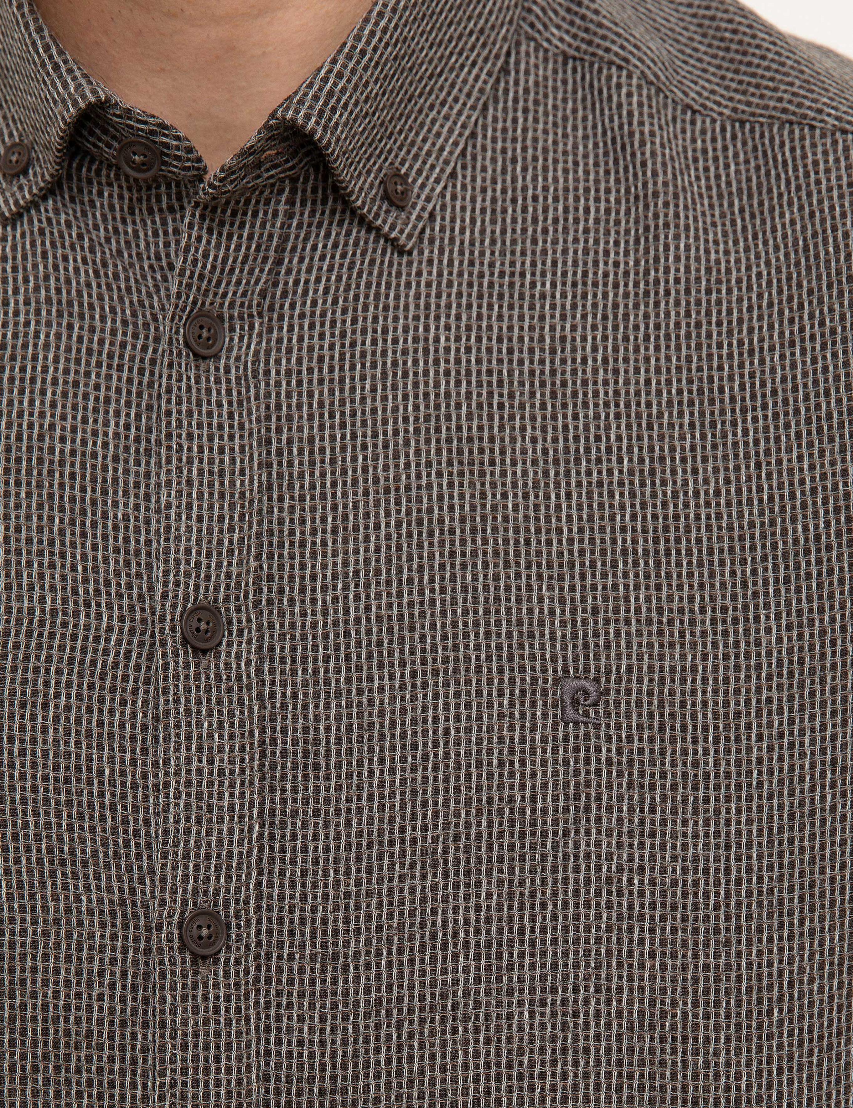 Kahverengi Slim Fit Gömlek