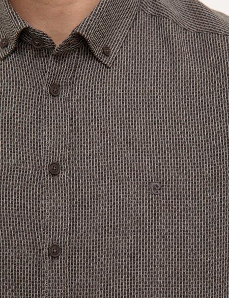 Kahverengi Slim Fit Gömlek - 50209600022