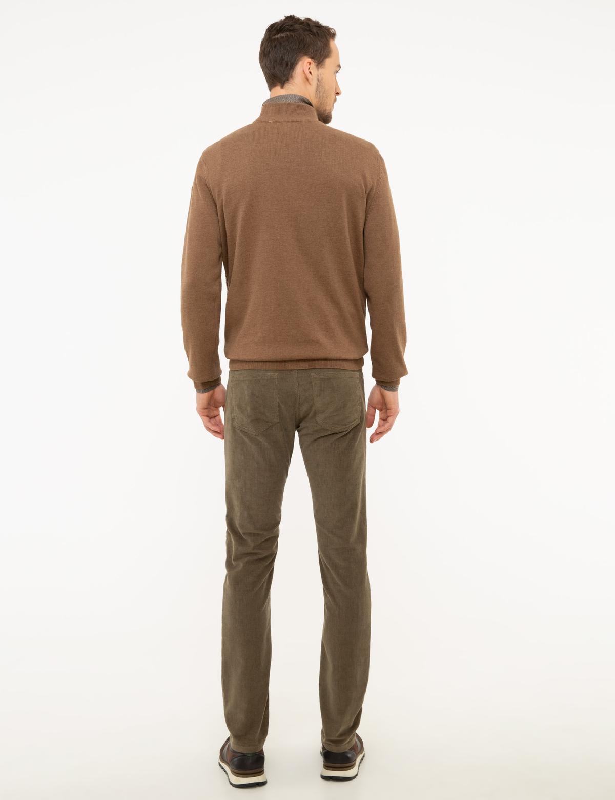 Açık Kahverengi Slim Fit Kanvas Pantolon - 50210034087