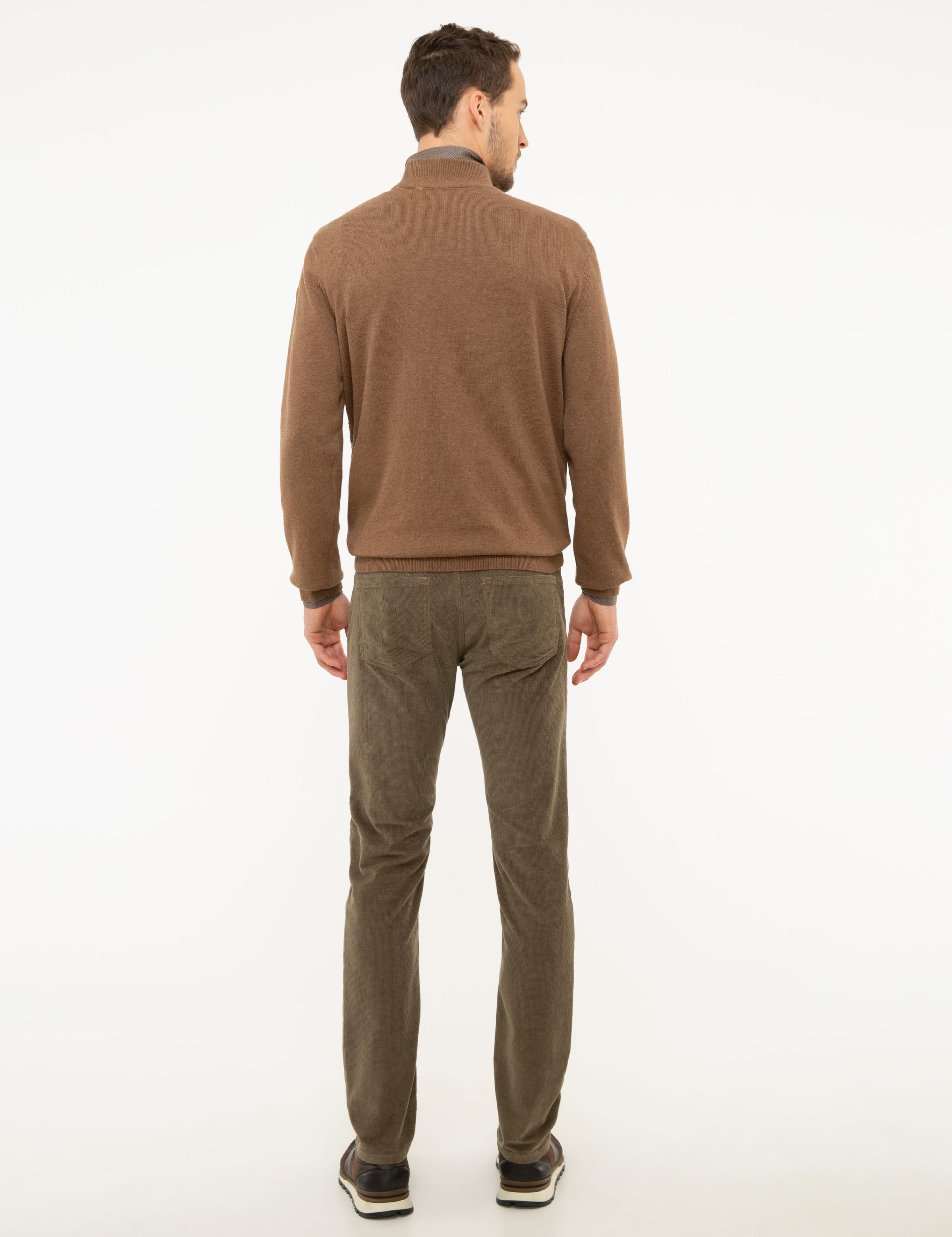 Açık Kahverengi Slim Fit Kanvas Pantolon