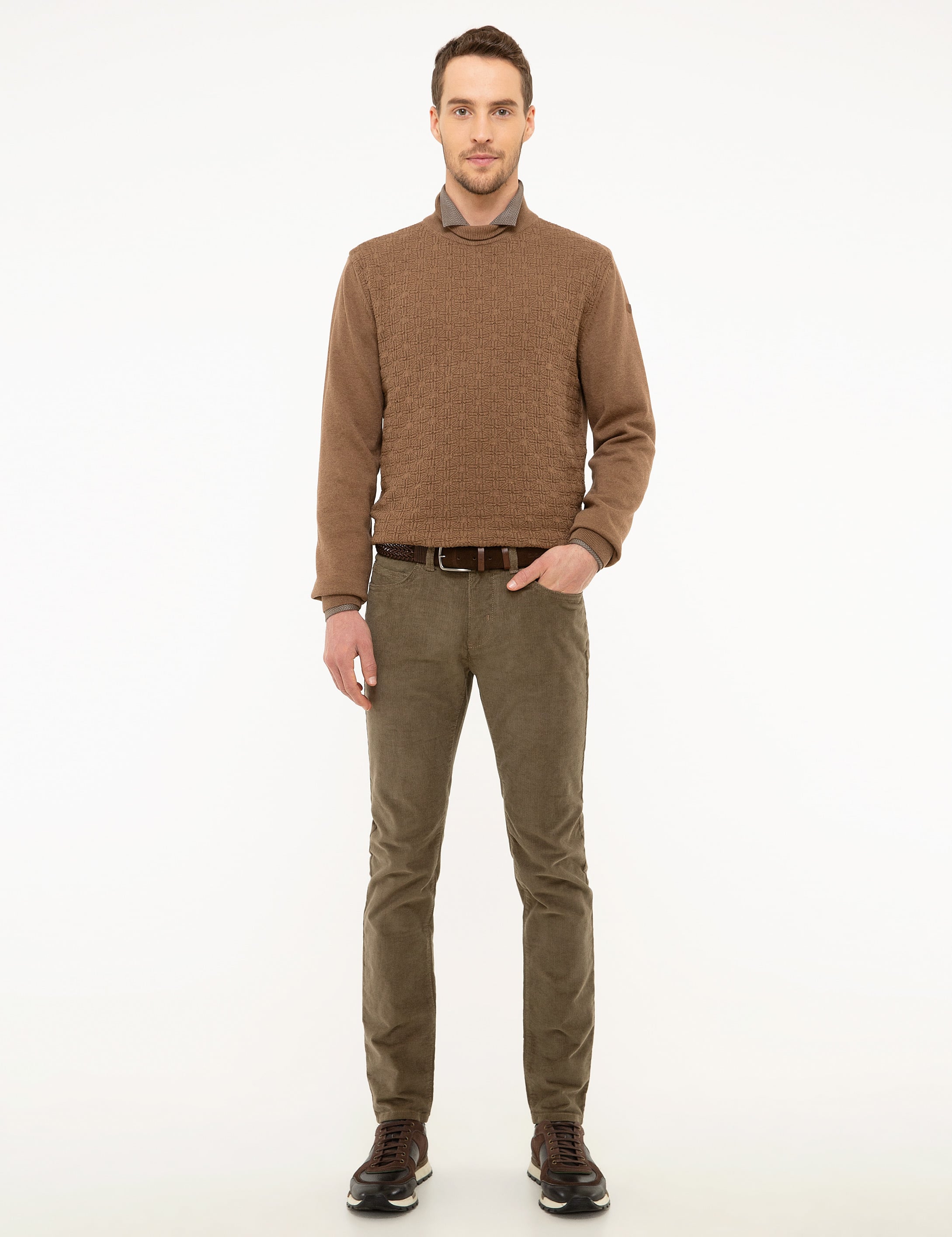Açık Kahverengi Slim Fit Chino Pantolon
