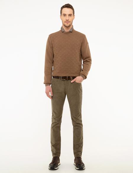 Açık Kahverengi Slim Fit Kanvas Pantolon - 50210034087