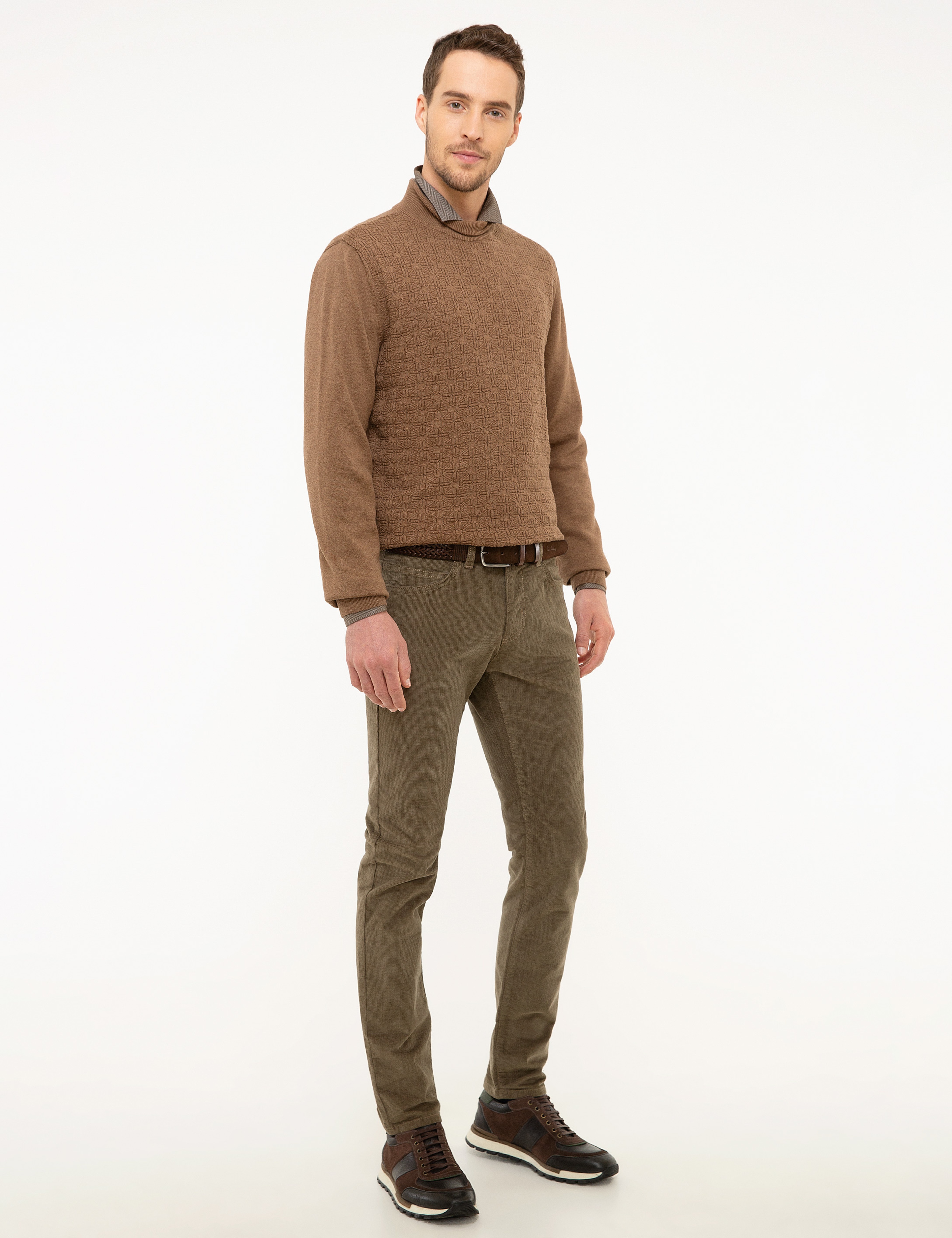 Açık Kahverengi Slim Fit Chino Pantolon - Image 2