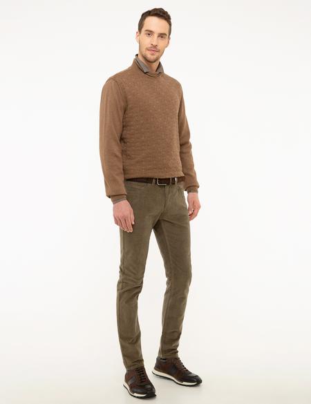 Açık Kahverengi Slim Fit Kanvas Pantolon - 50210034087
