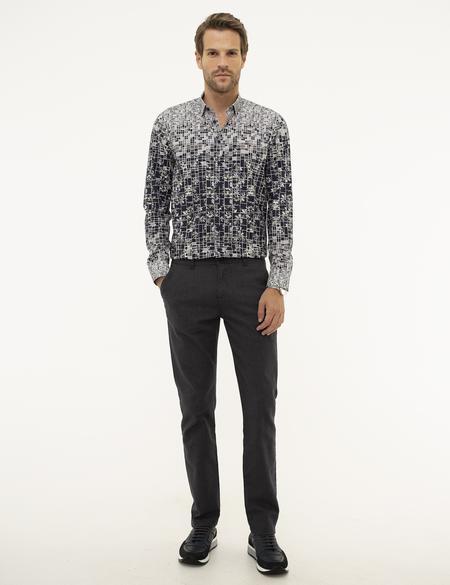 Antrasit Gri Slim Fit Chino Pantolon - 50209763054