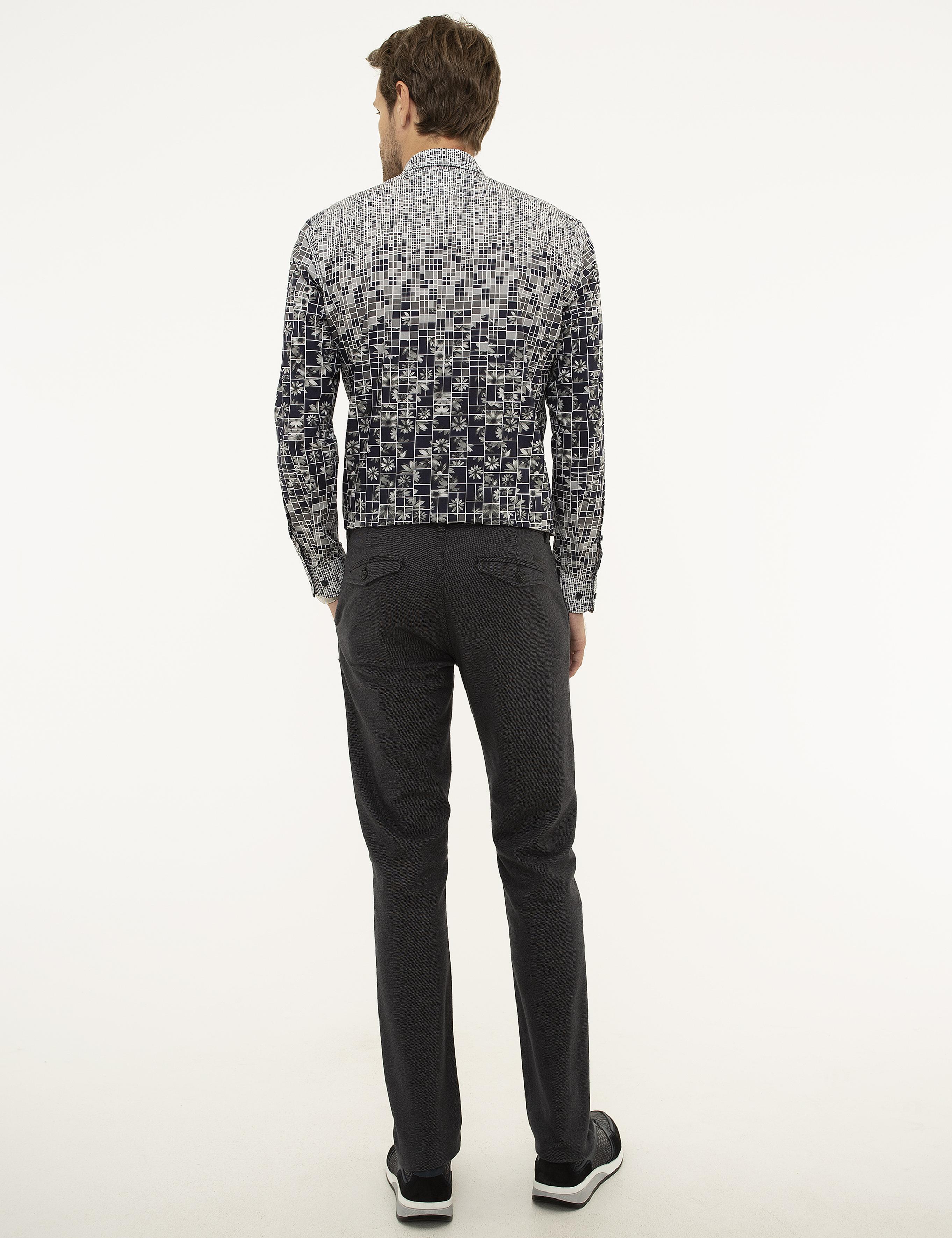 Antrasit Gri Slim Fit Chino Pantolon