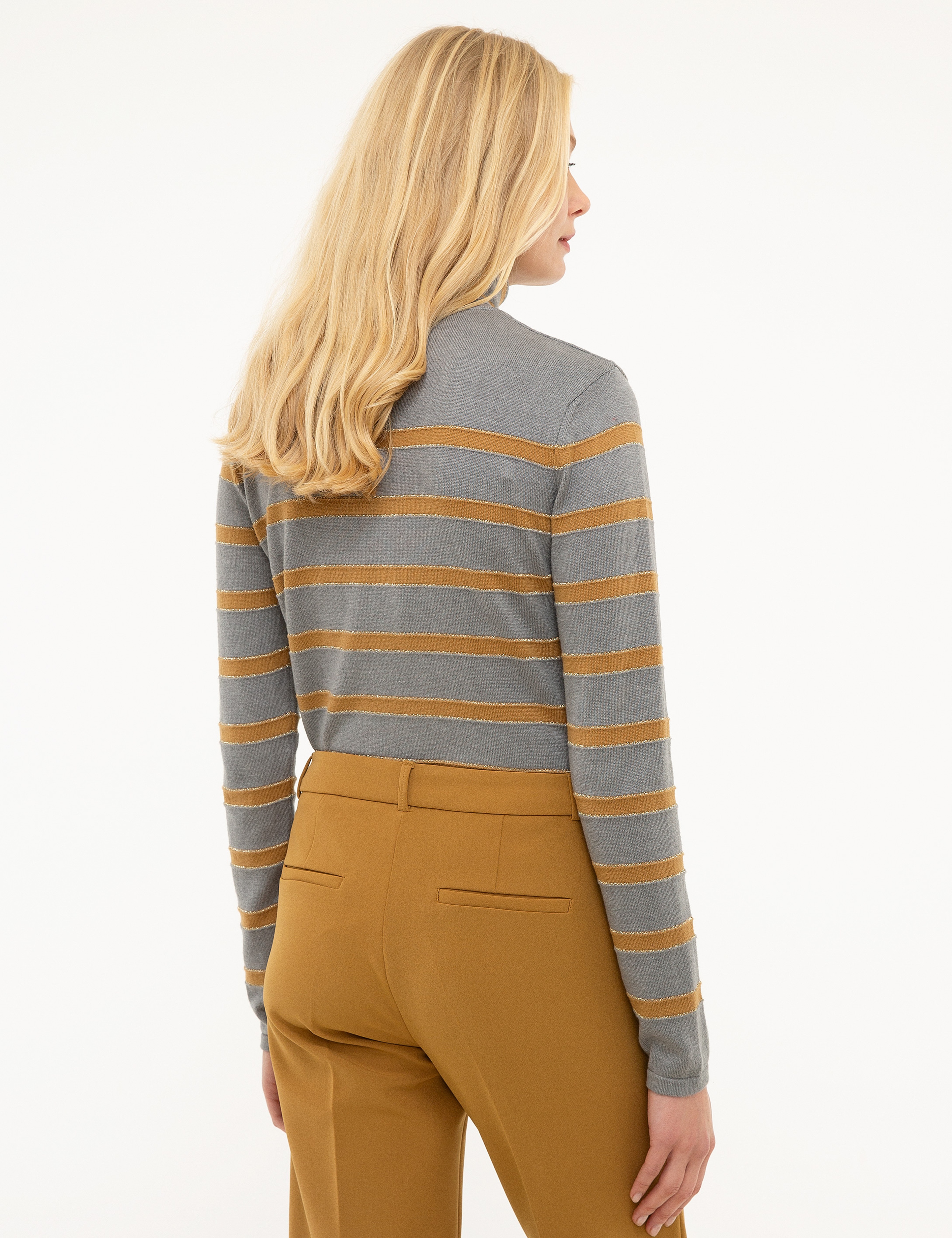 Gri Slim Fit Kazak - Image 3