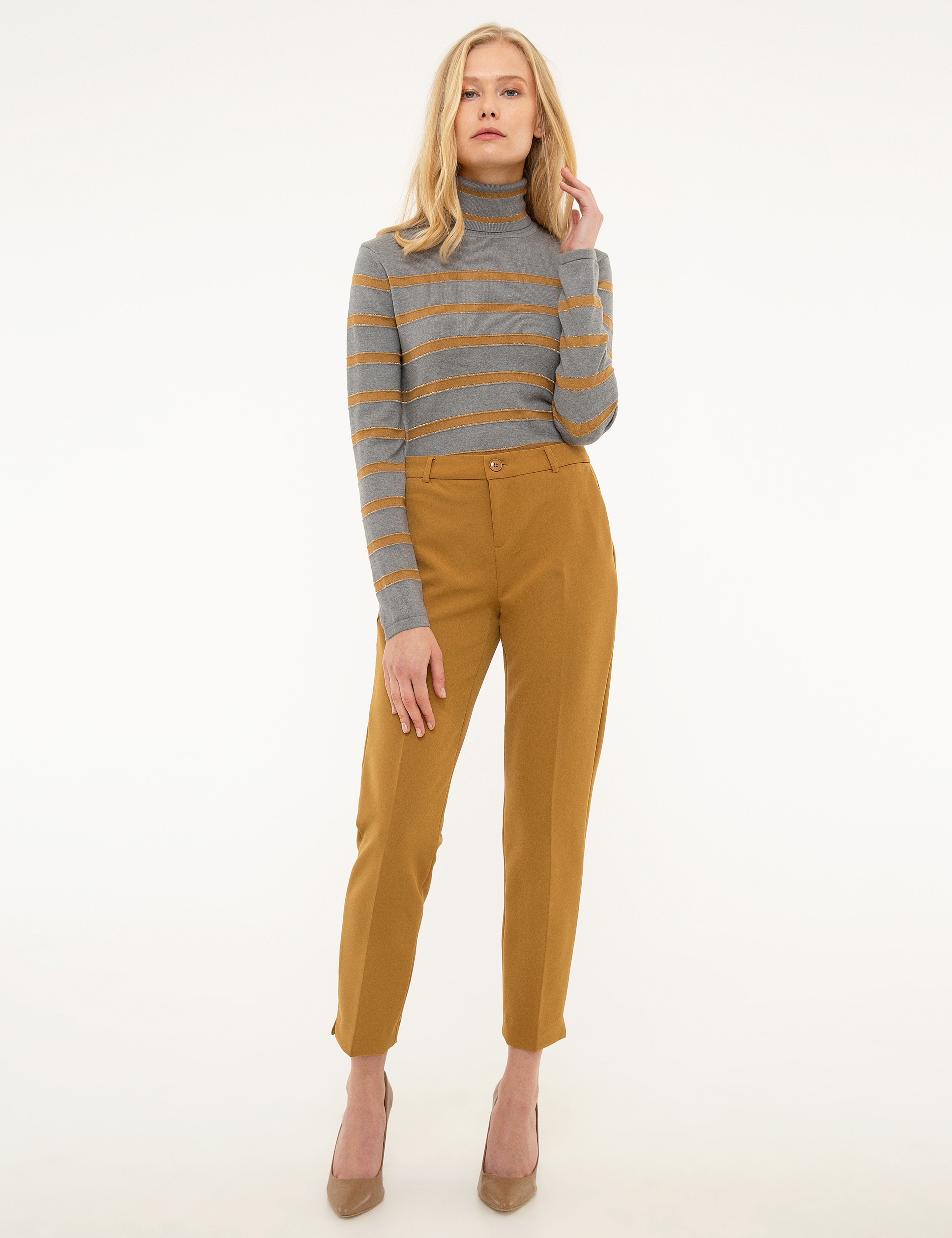 Gri Slim Fit Kazak - Image 4