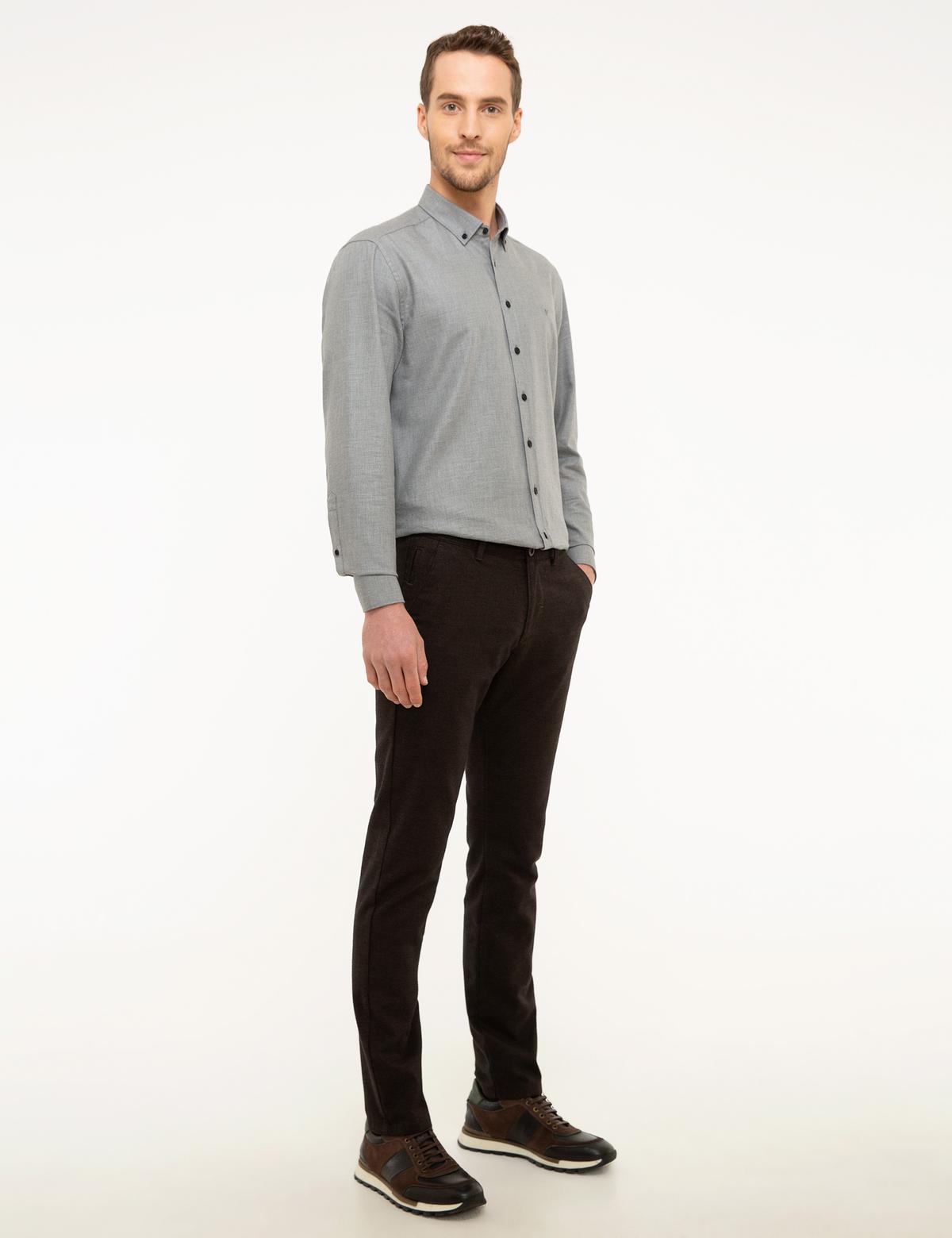 Kahverengi Slim Fit Chino Pantolon - 50209006055