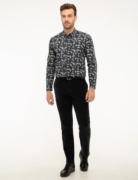 Siyah Slim Fit Uzun Kollu Gömlek - 50209263001