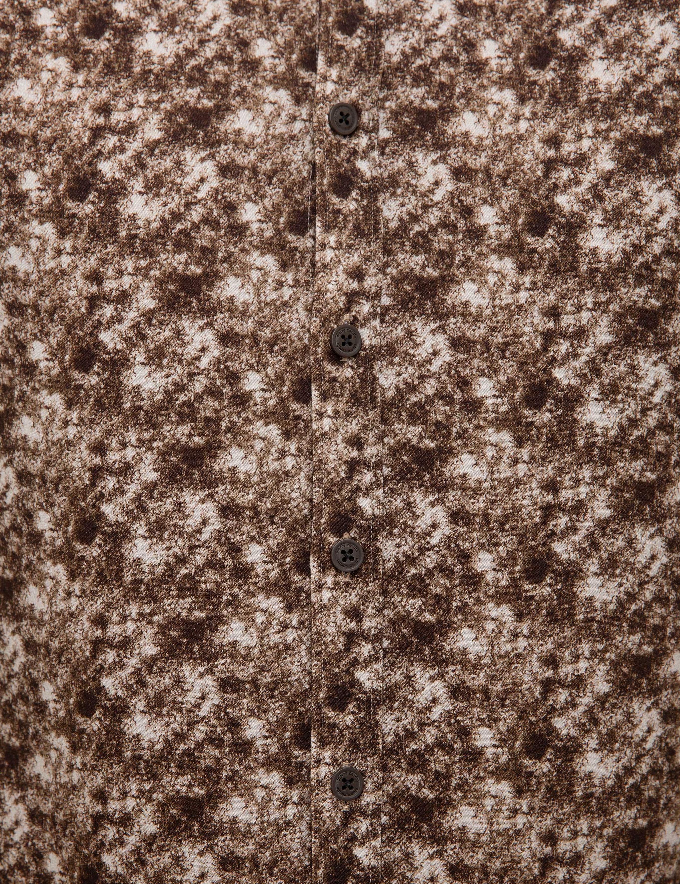 Kahverengi Slim Fit Uzun Kollu Gömlek